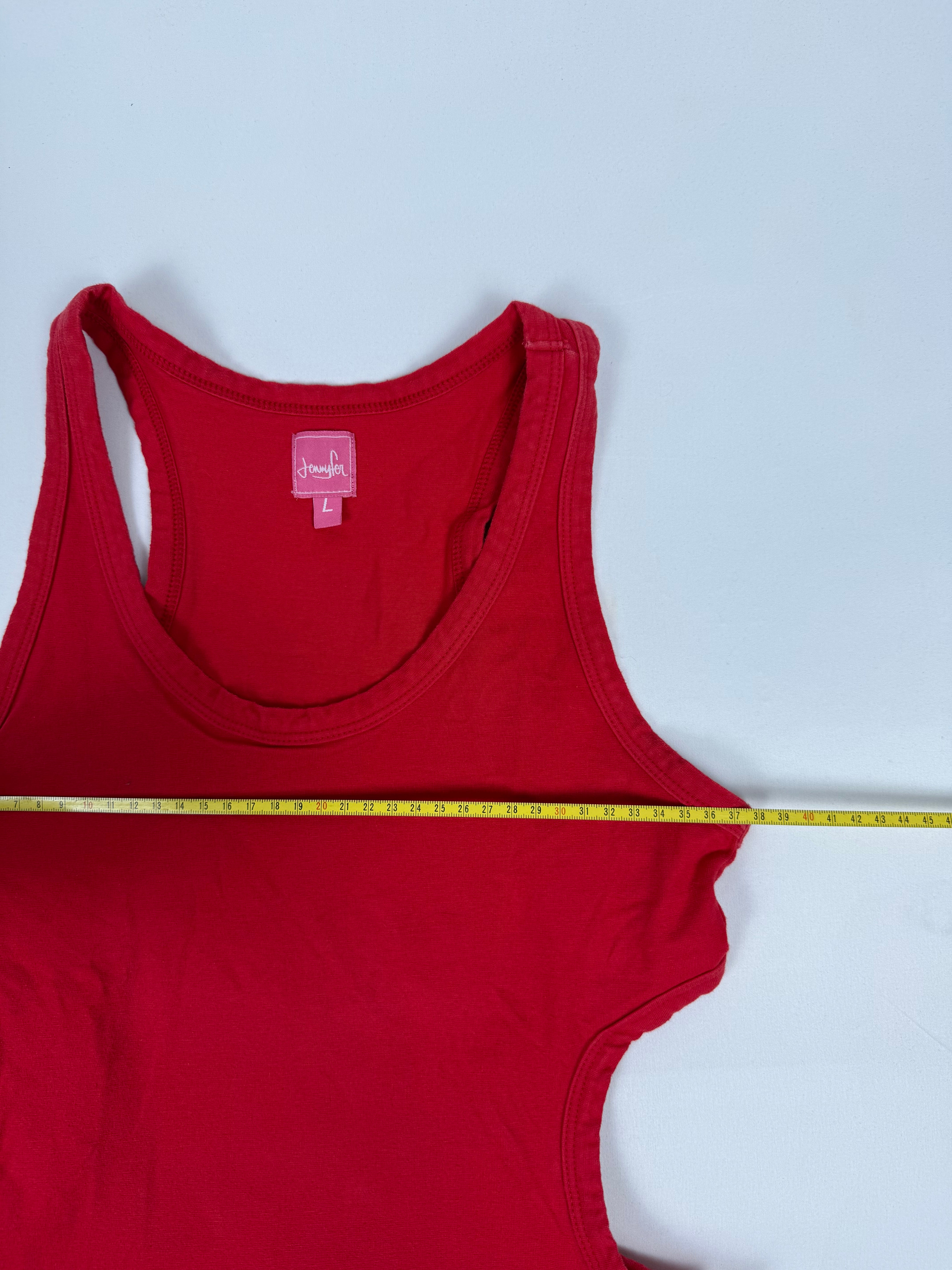Red cut out tank top (M)