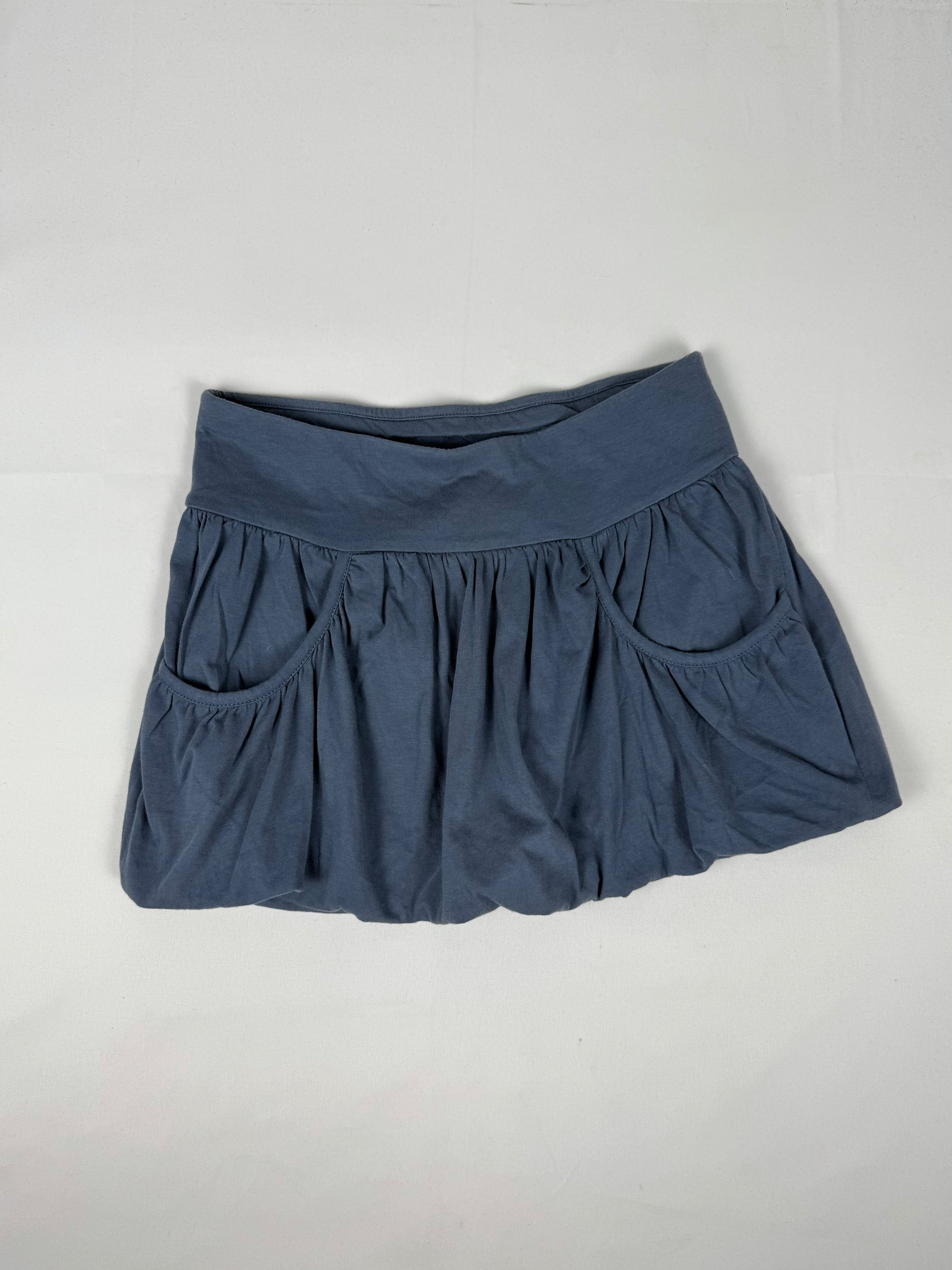 Blue low rise balloon mini skirt (XS/S)