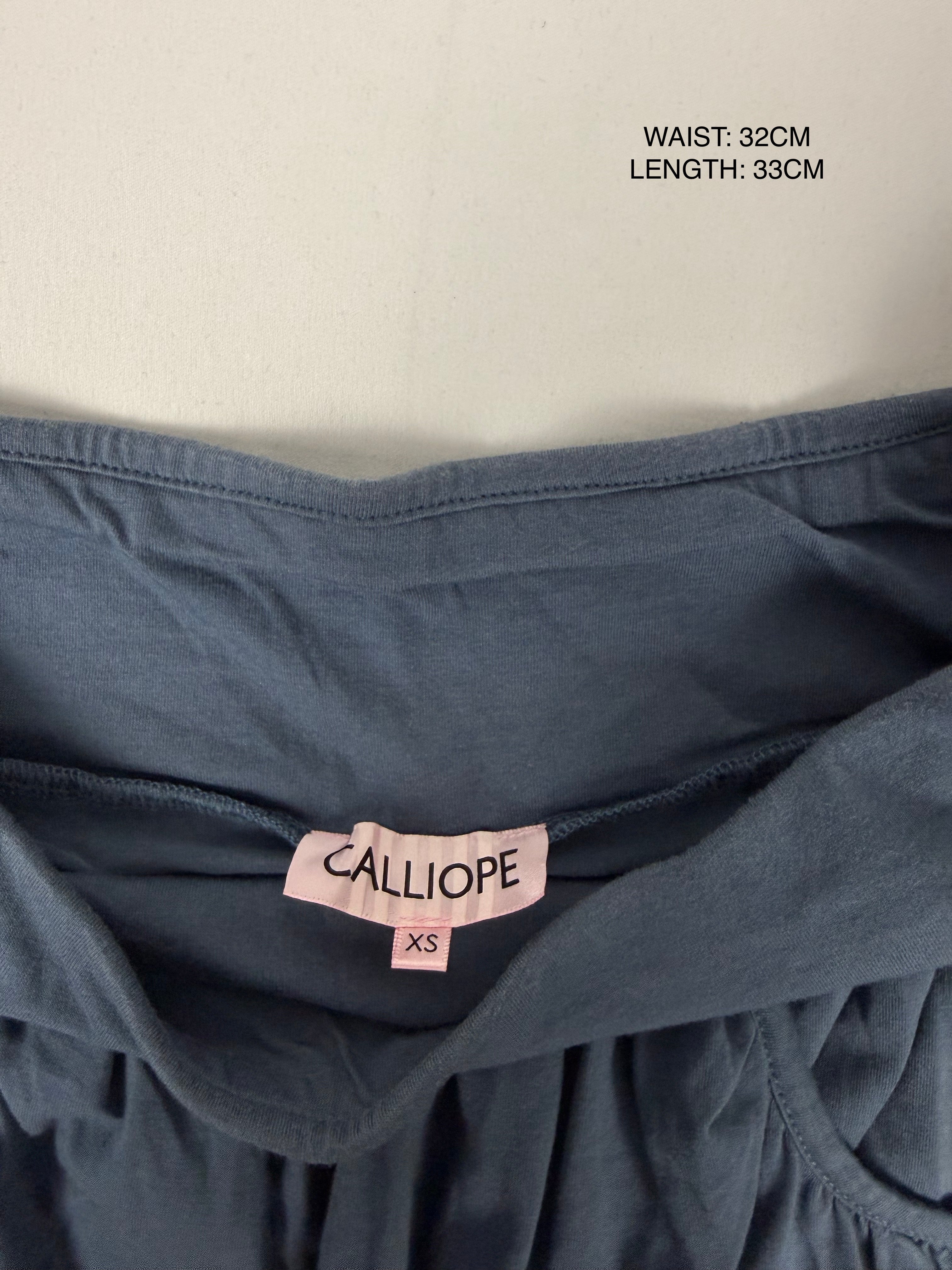 Blue low rise balloon mini skirt (XS/S)