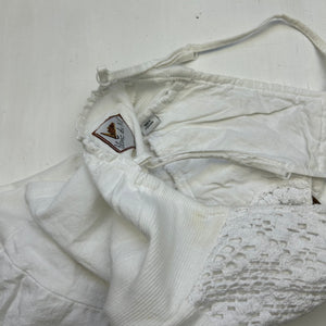 White 100% cotton pleated dress (XS)