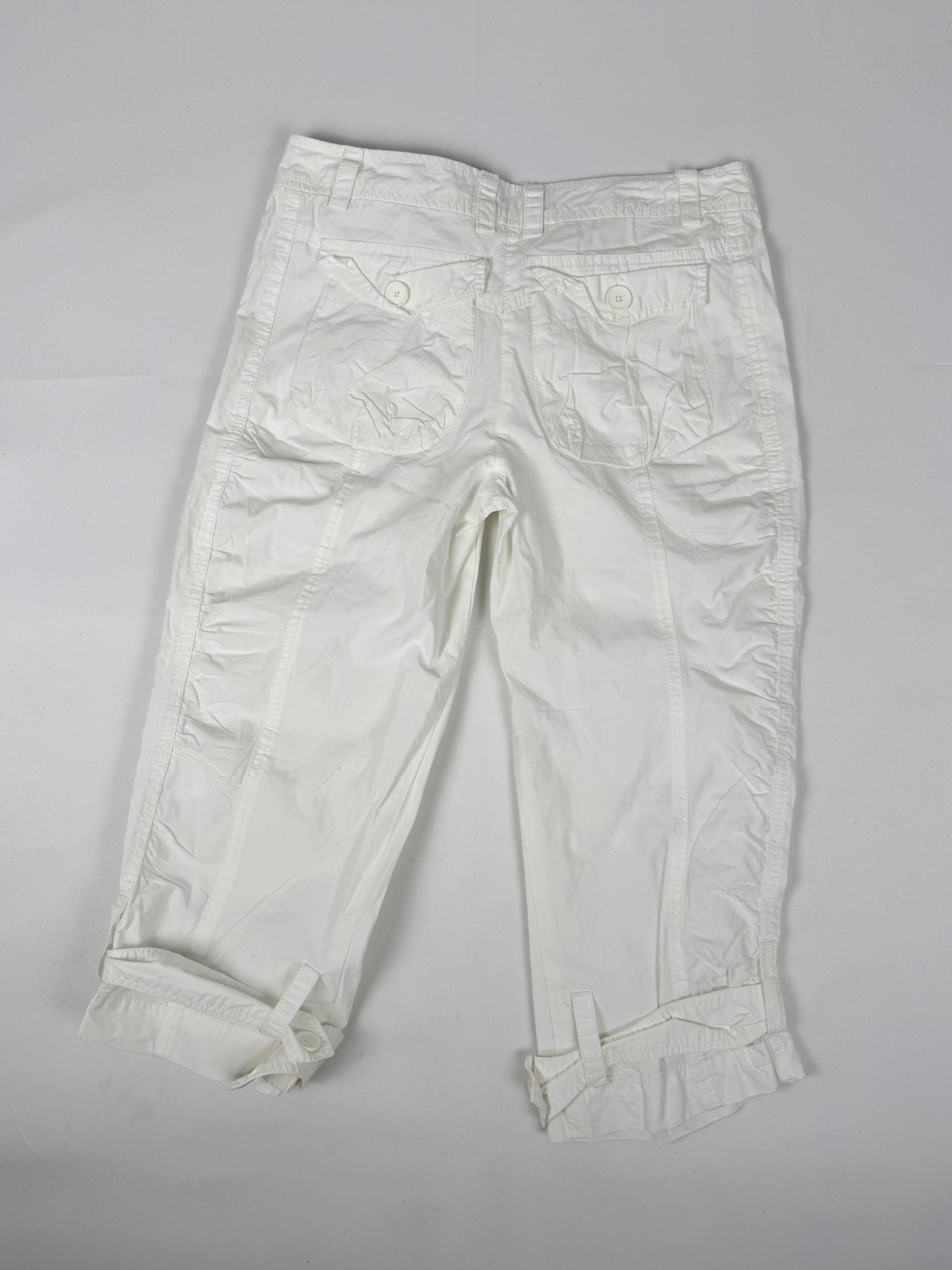 White low rise capri pants (S)