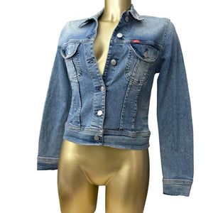 Blue denim biker jacket (S/M)