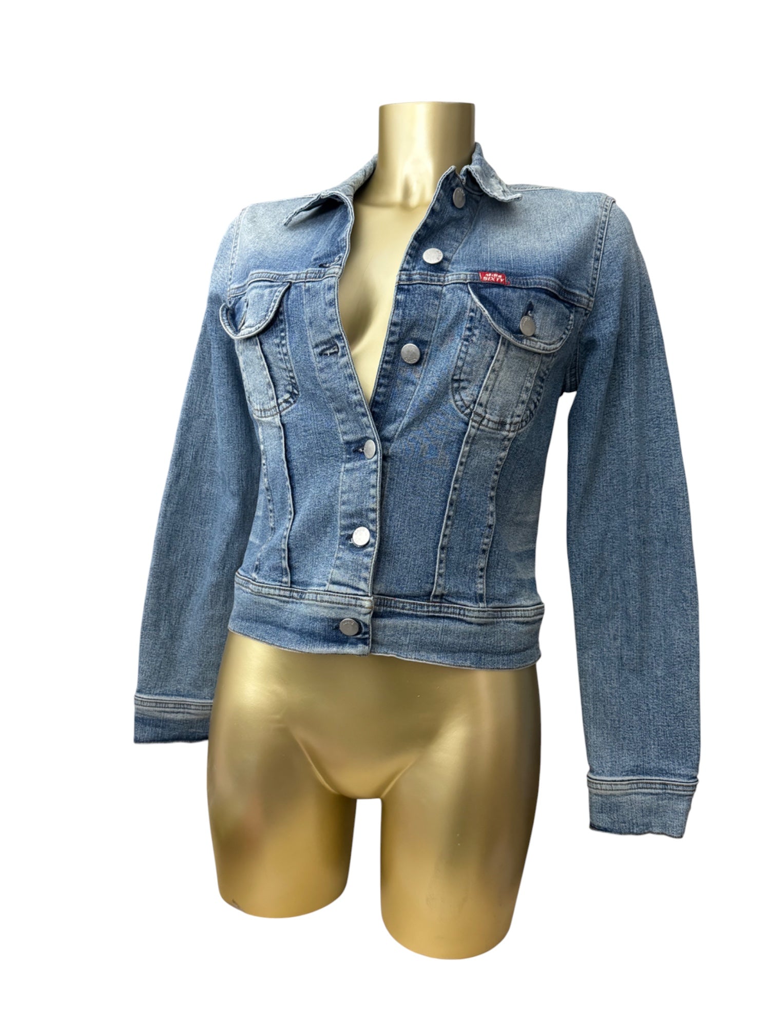 Blue denim biker jacket (S/M)