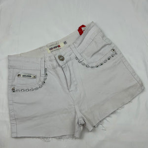 White low rise stretchy mini short (S)
