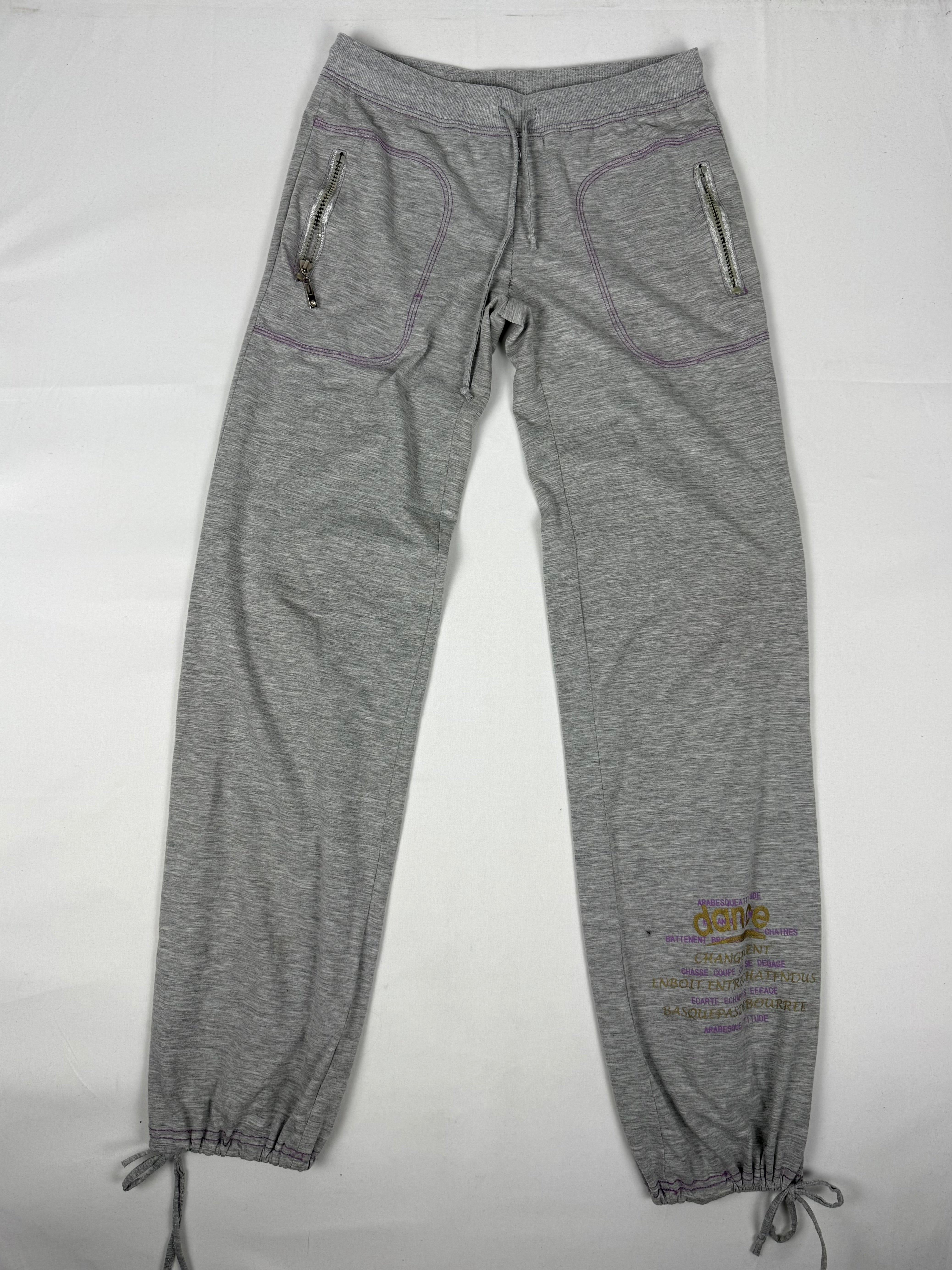 Grey activewear zip up sweatshirt + joggers set (S)