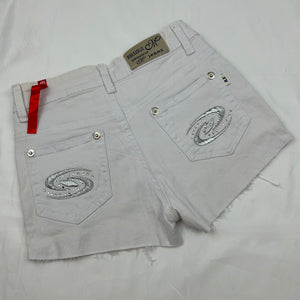 White low rise stretchy mini short (S)