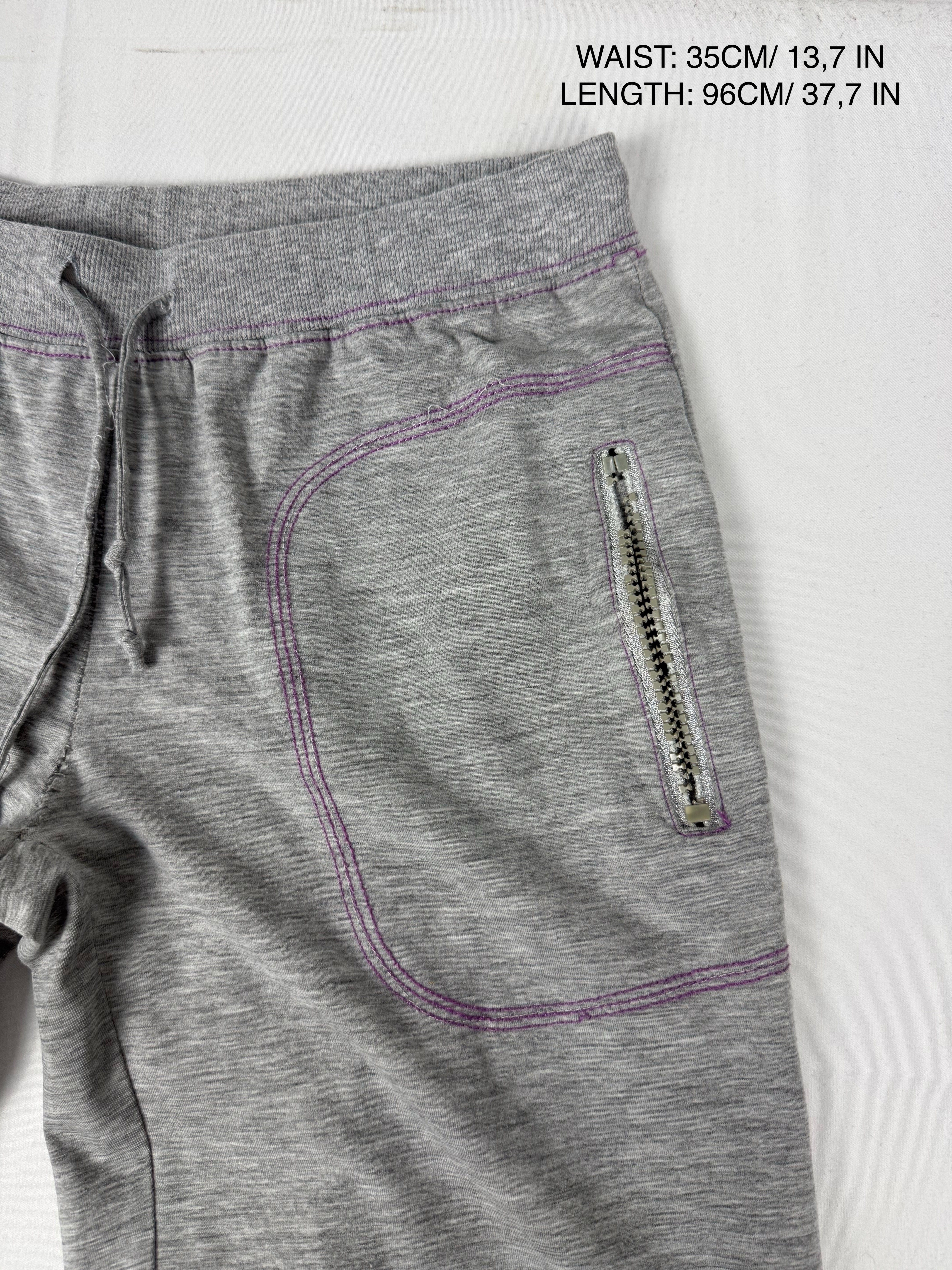 Grey activewear zip up sweatshirt + joggers set (S)