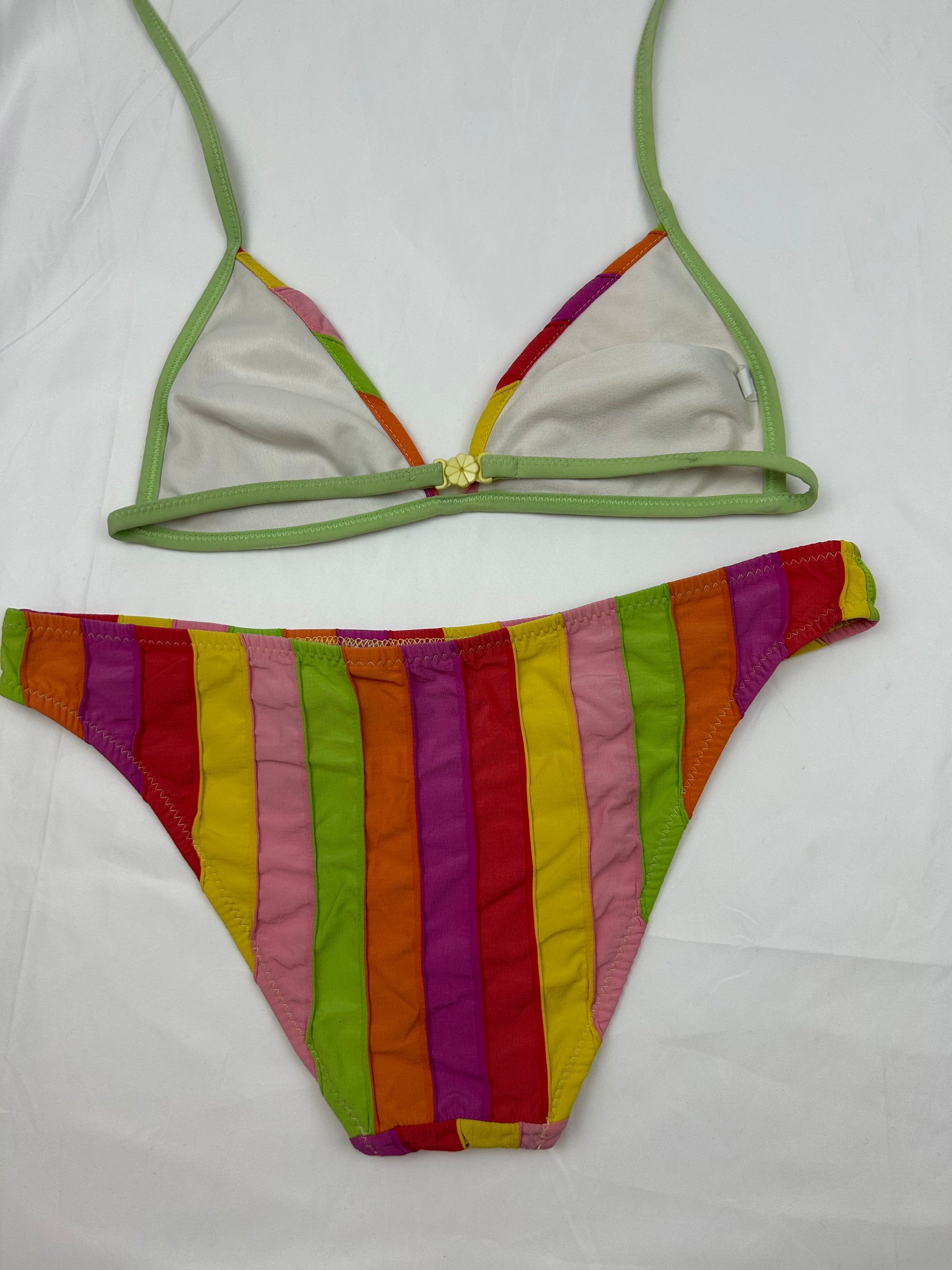 Multicolor striped bikini set (L)
