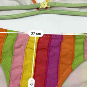 Multicolor striped bikini set (L)