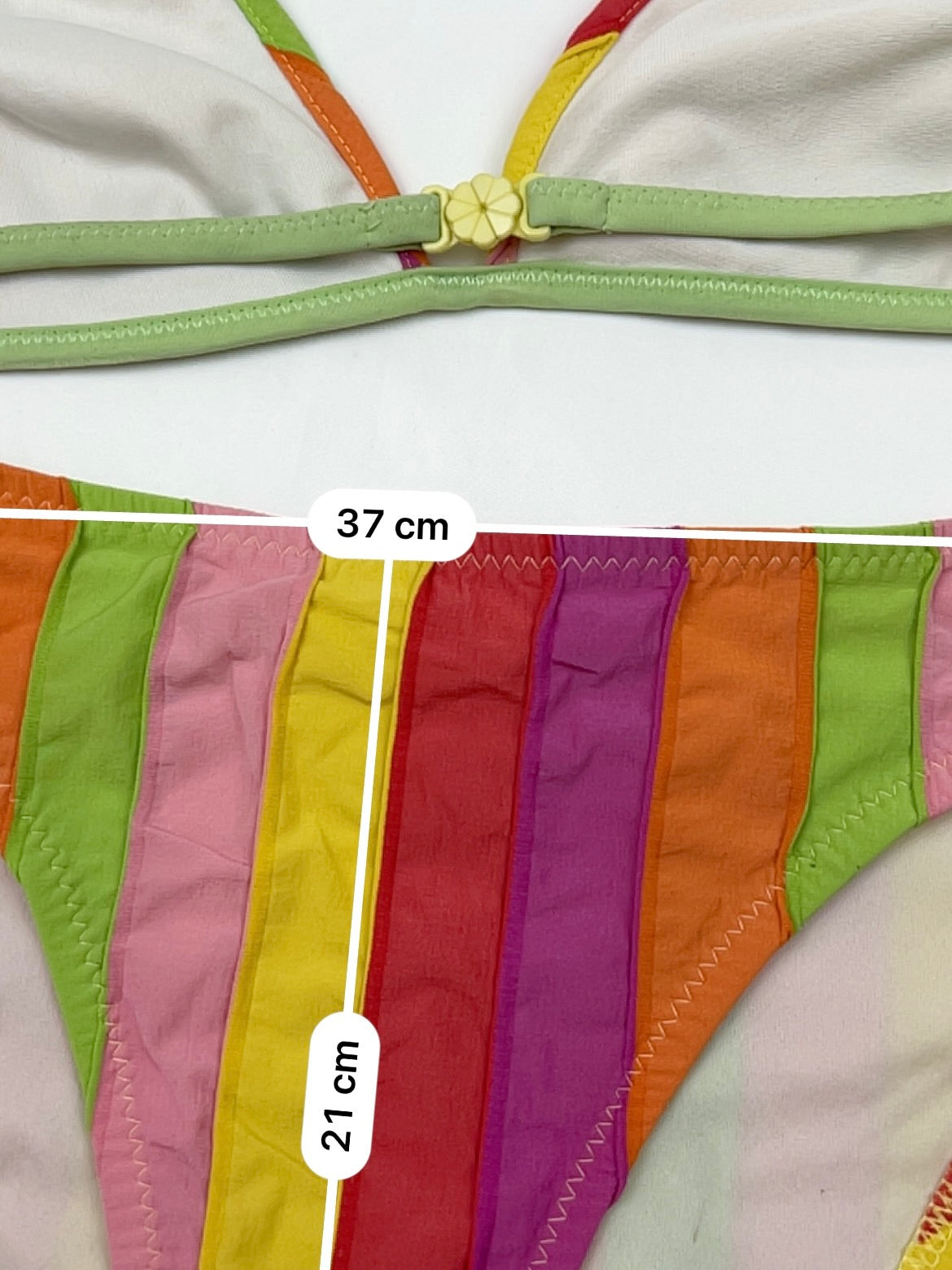 Multicolor striped bikini set (L)