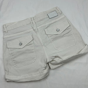 White denim low rise mini short (S)