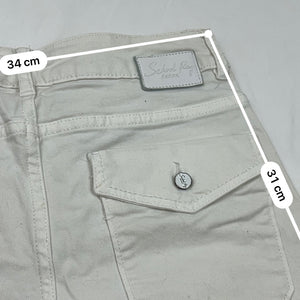 White denim low rise mini short (S)