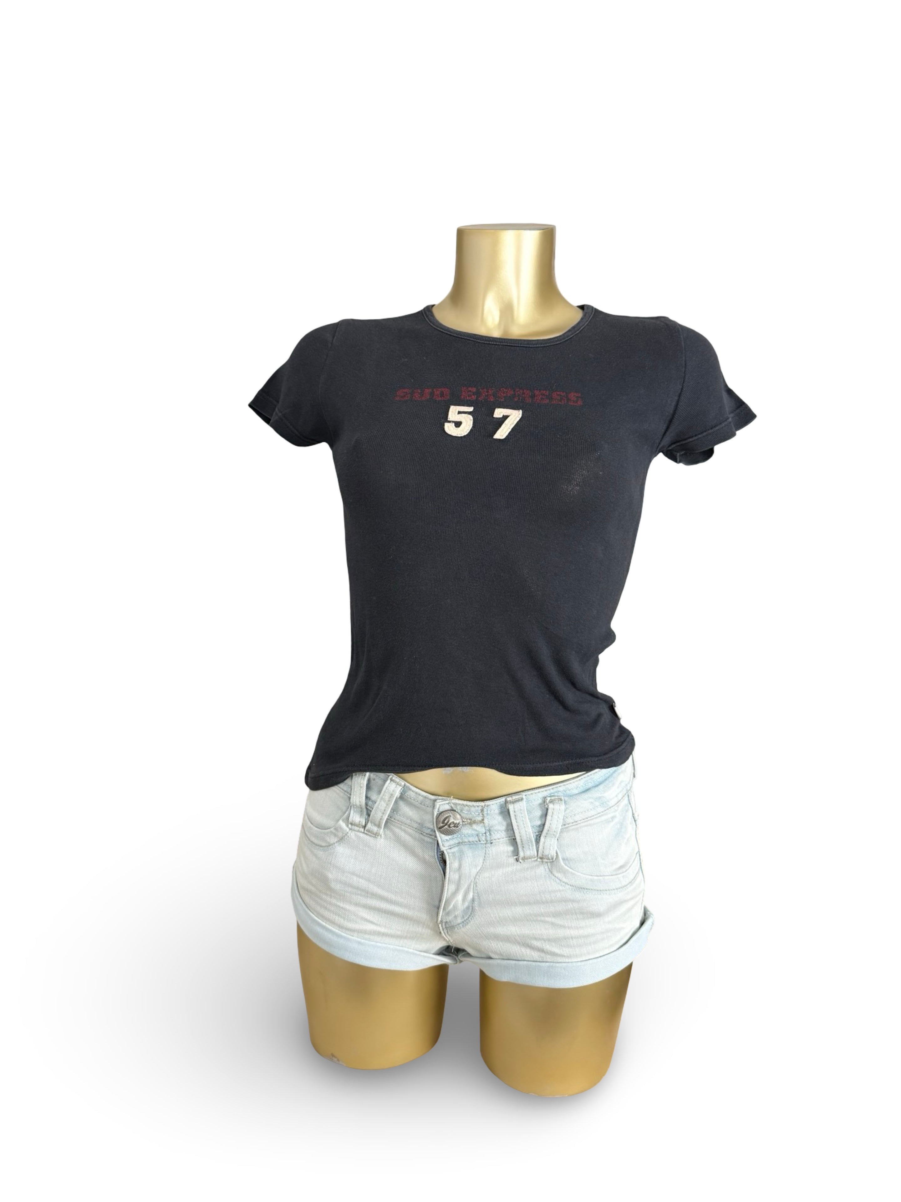 Black activewear cotton tee (S)