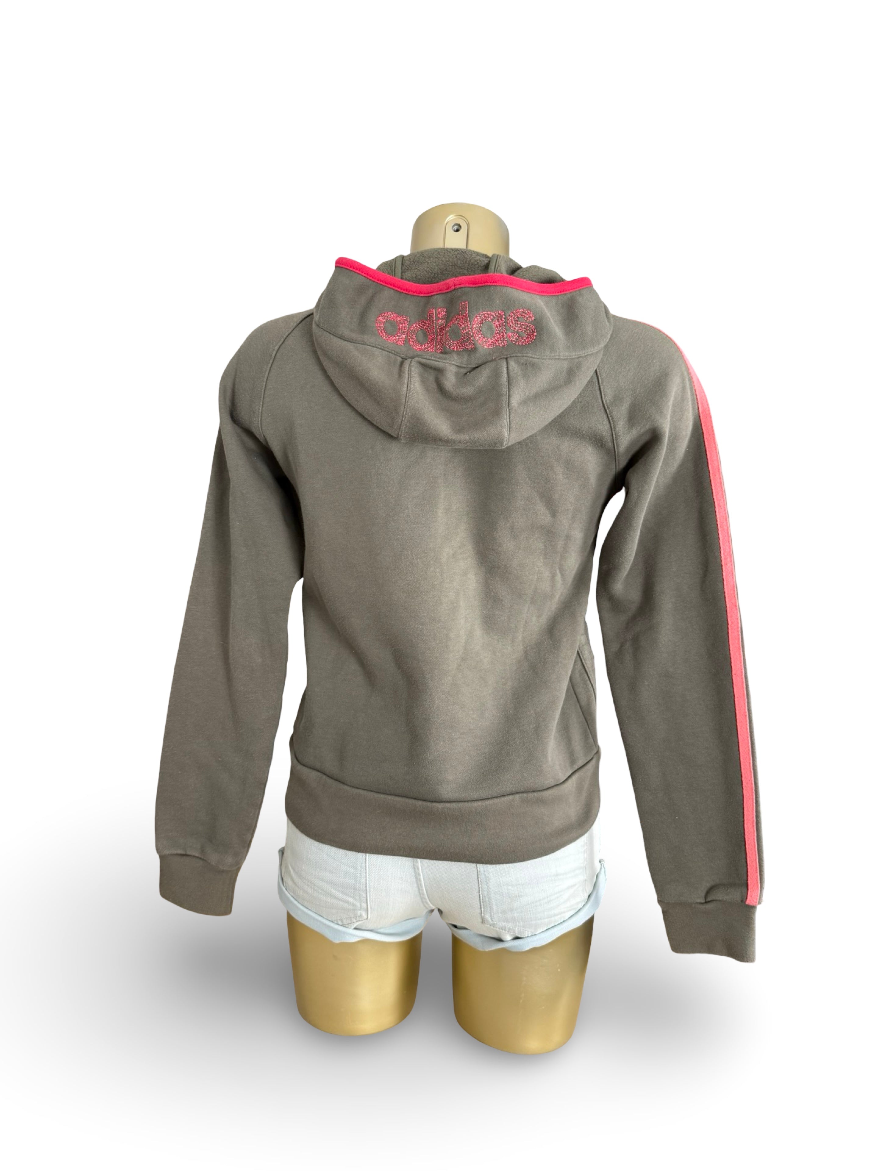 Khaki cotton hoodie (S)