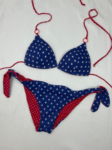 Reversible 2 in 1 polka dots bikini set (L)