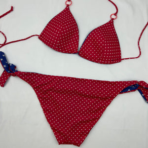 Reversible 2 in 1 polka dots bikini set (L)