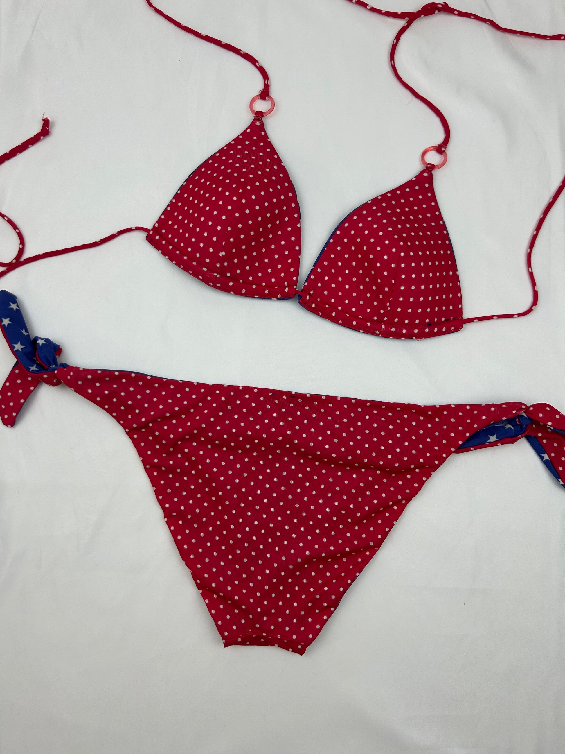 Reversible 2 in 1 polka dots bikini set (L)