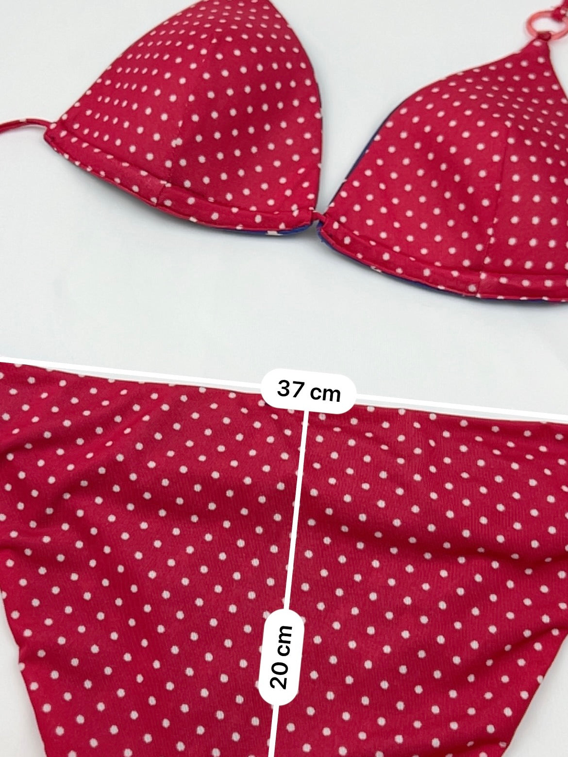 Reversible 2 in 1 polka dots bikini set (L)