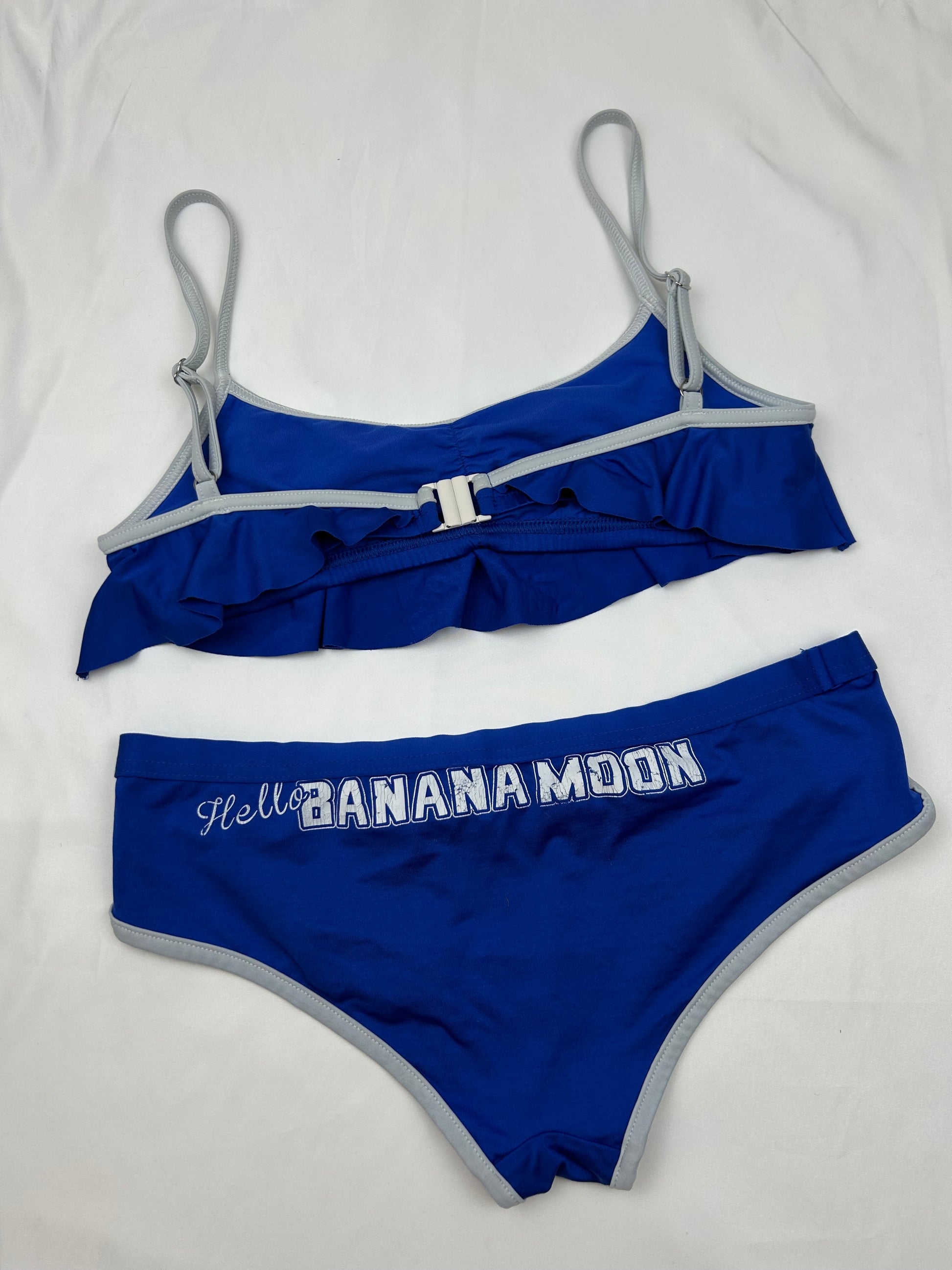 Blue logo shorty bikini set (S)