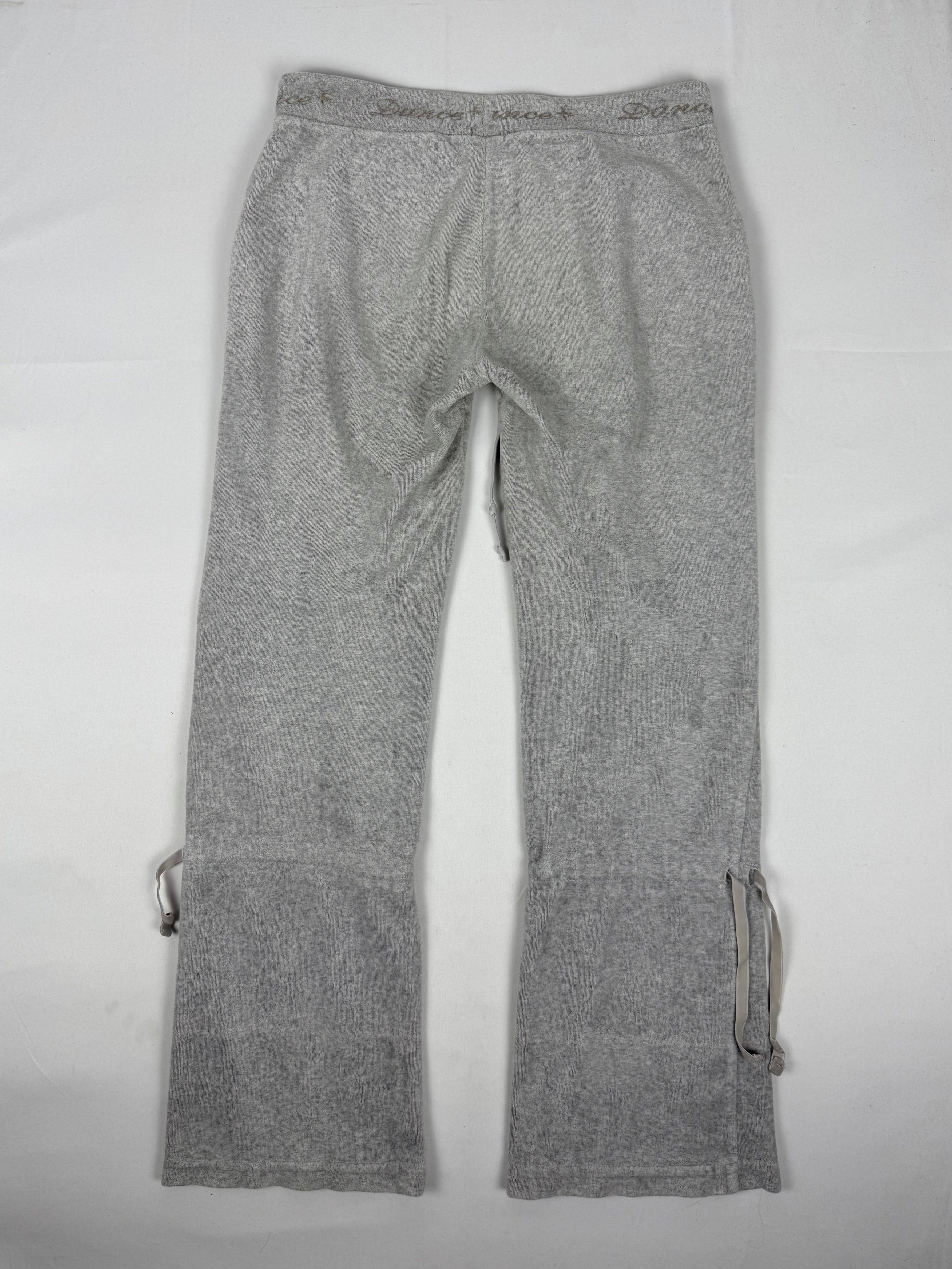 Grey velvet low waist capri pants (S)