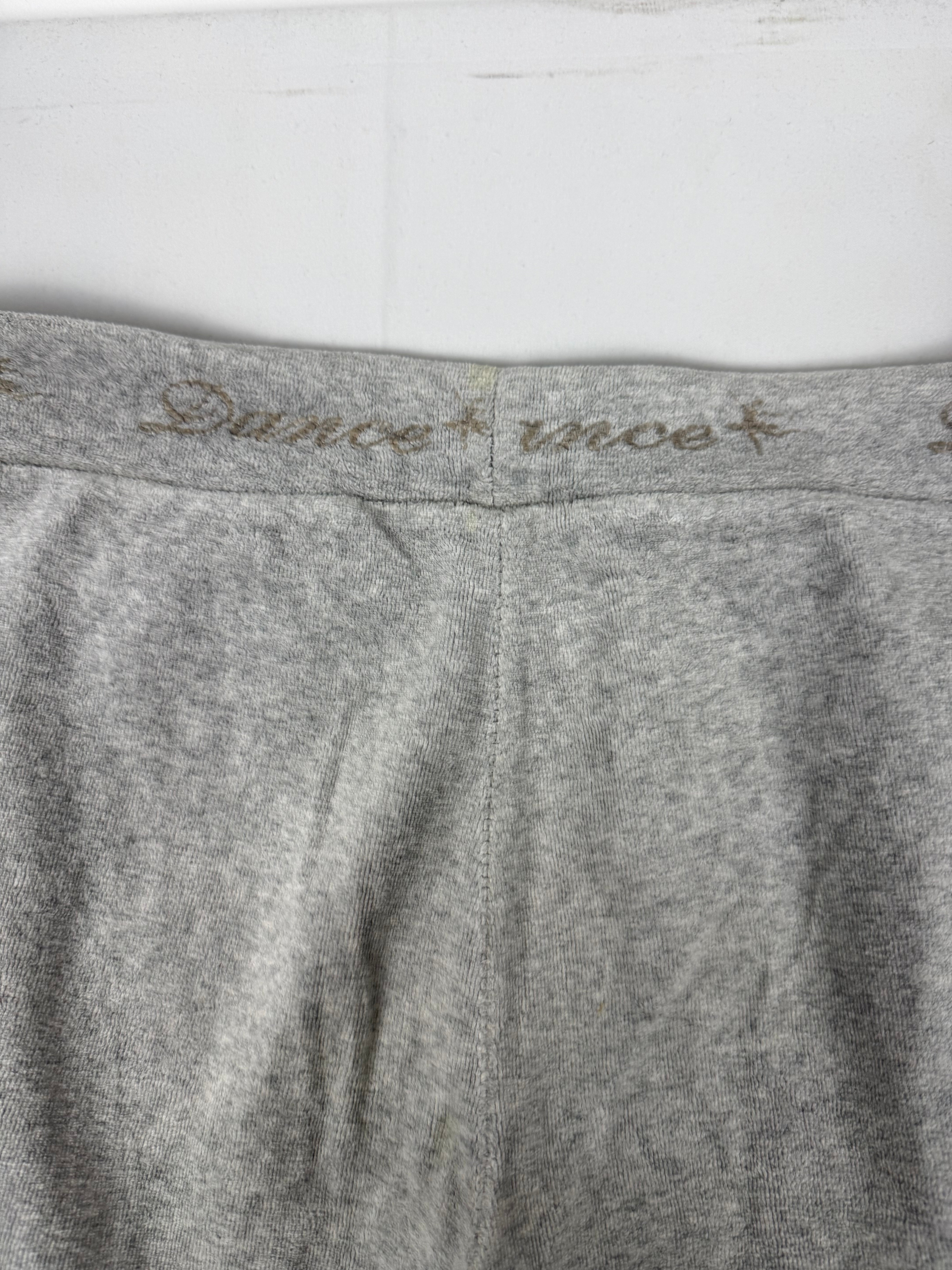 Grey velvet low waist capri pants (S)