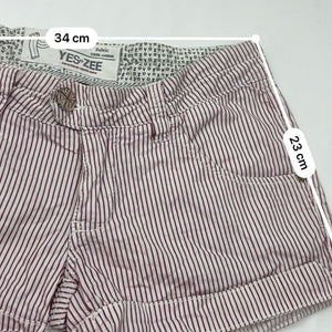 Red striped cotton low rise mini short (XS)