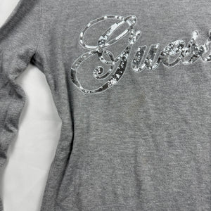 Grey logo tight fit turtleneck jumper (M)