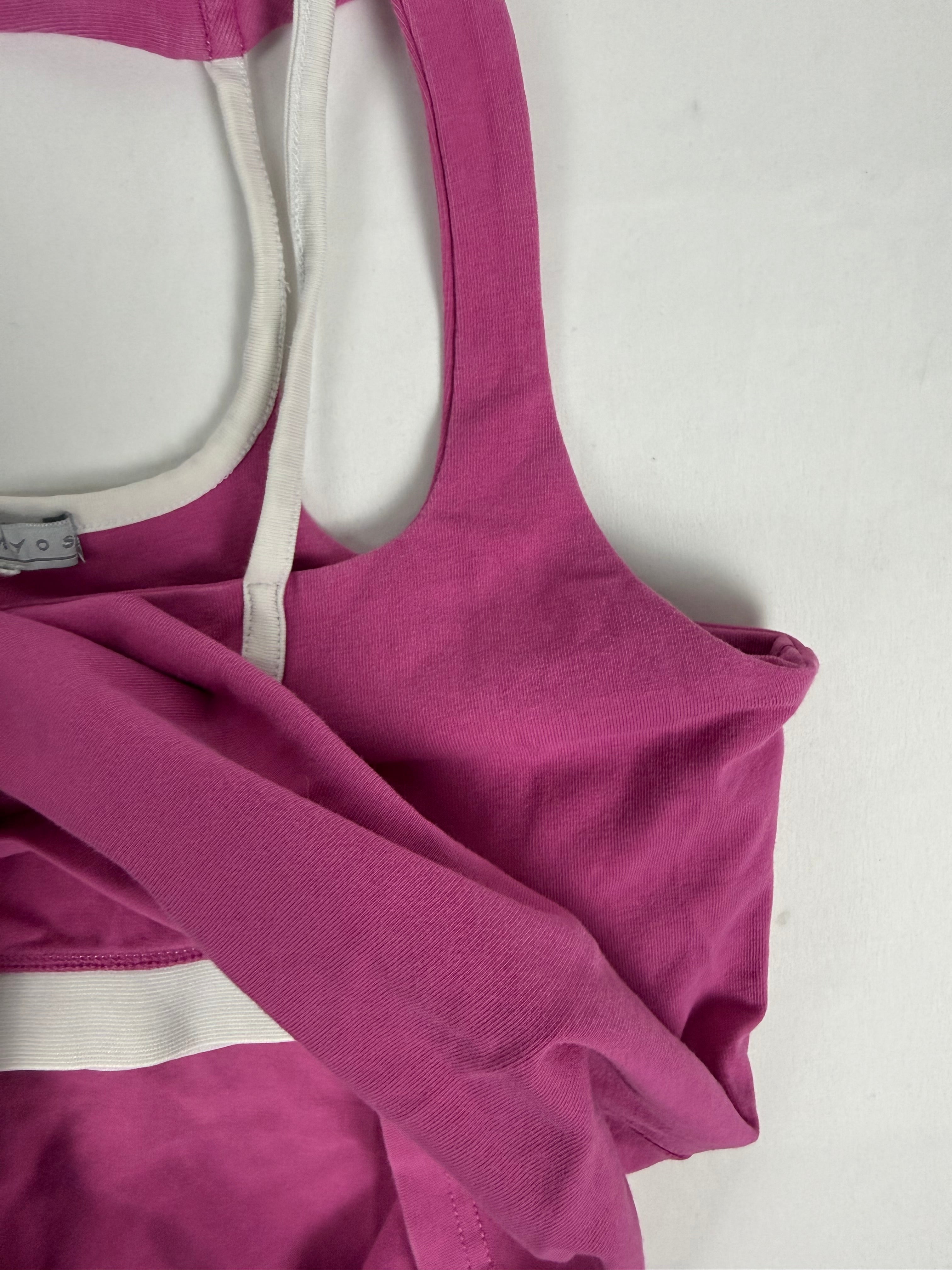 Pink activewear built in bra top (S/M)