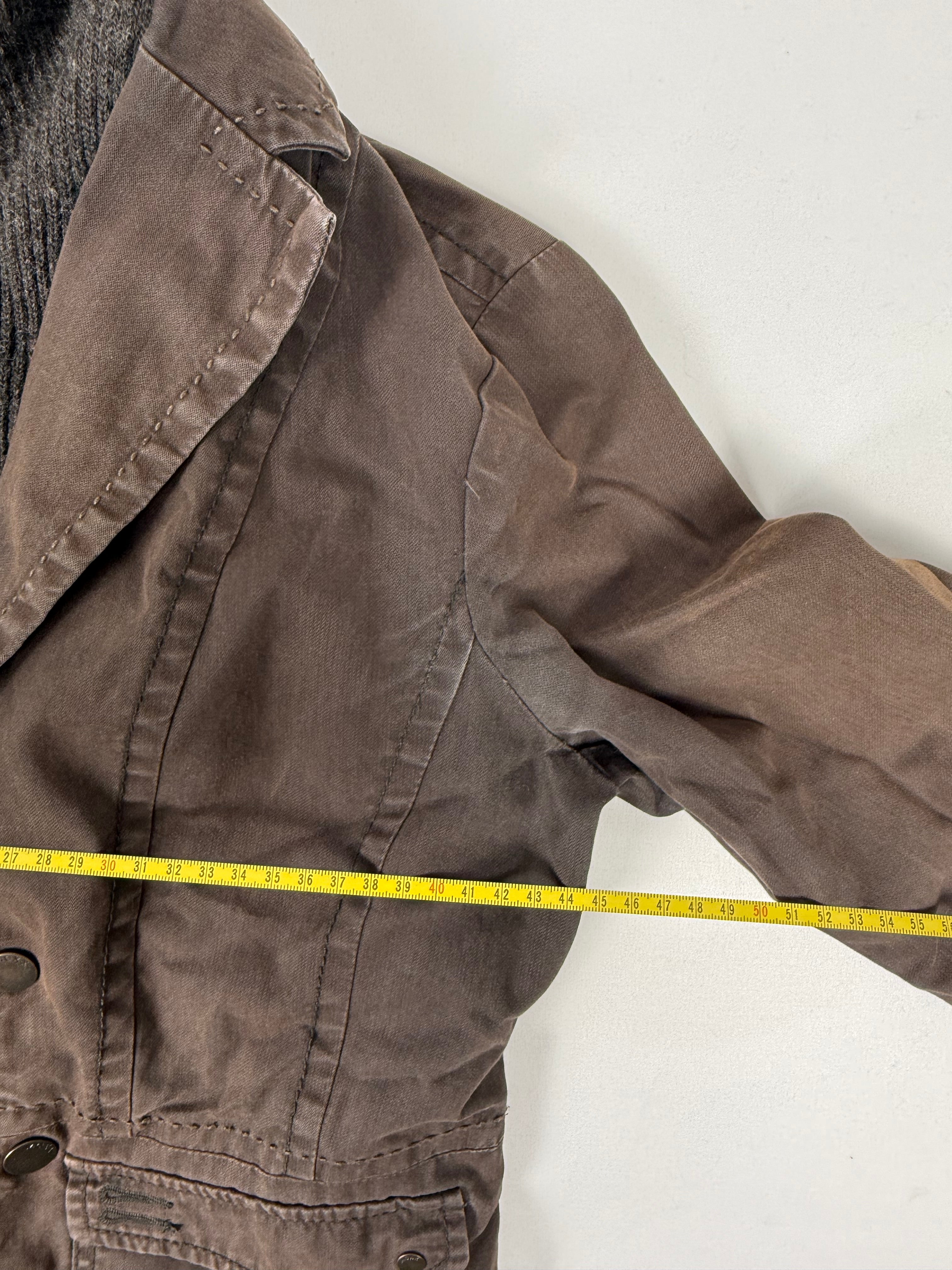 Veste ajustée 100 % coton kaki (L)