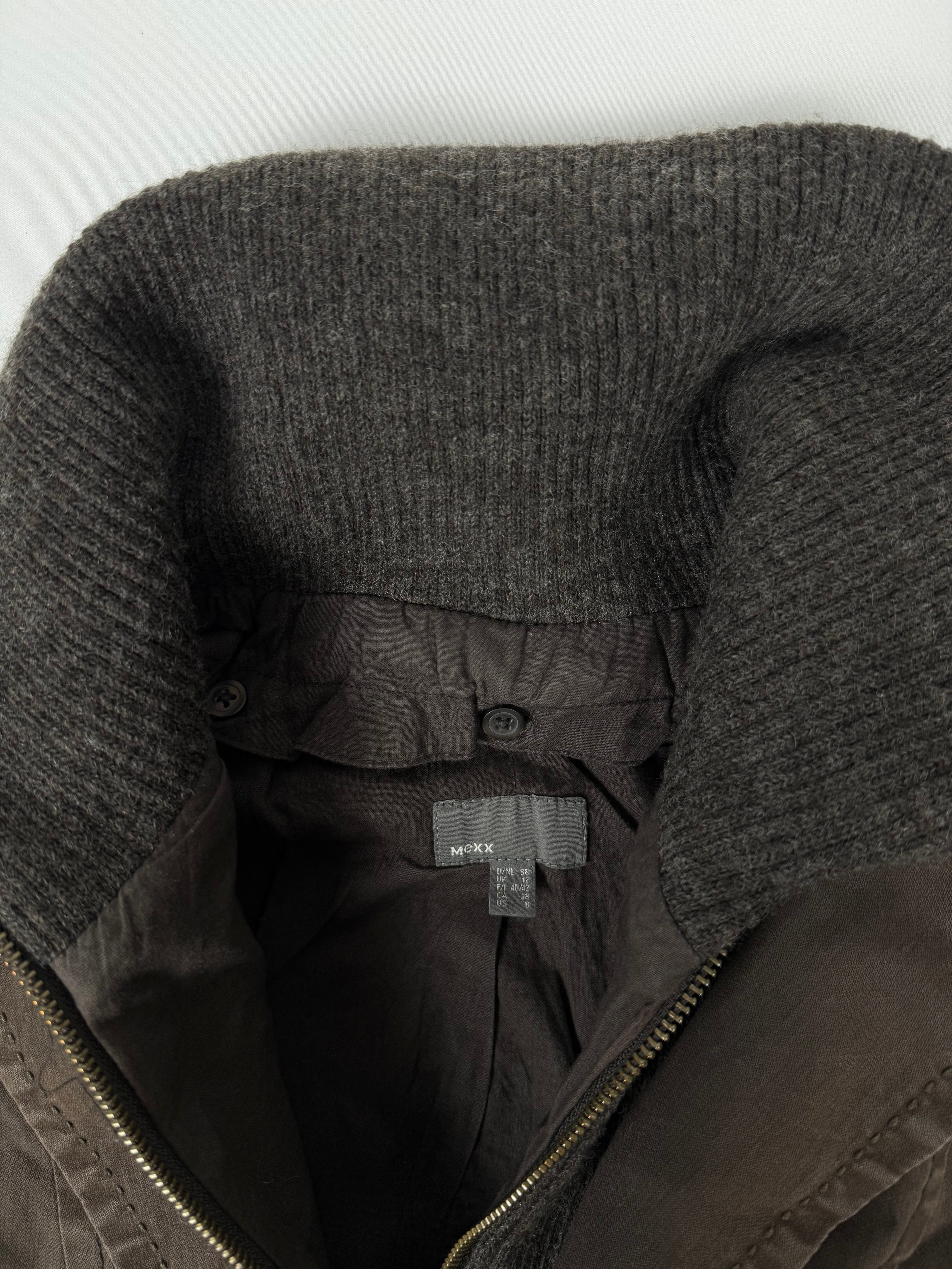 Veste ajustée 100 % coton kaki (L)