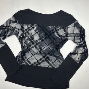 Black & grey long sleeves top (S)