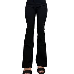 Black mid rise super stretchy flare pants (XXS to S)