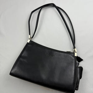 Black pvc leather shoulder bag (26x18cm)