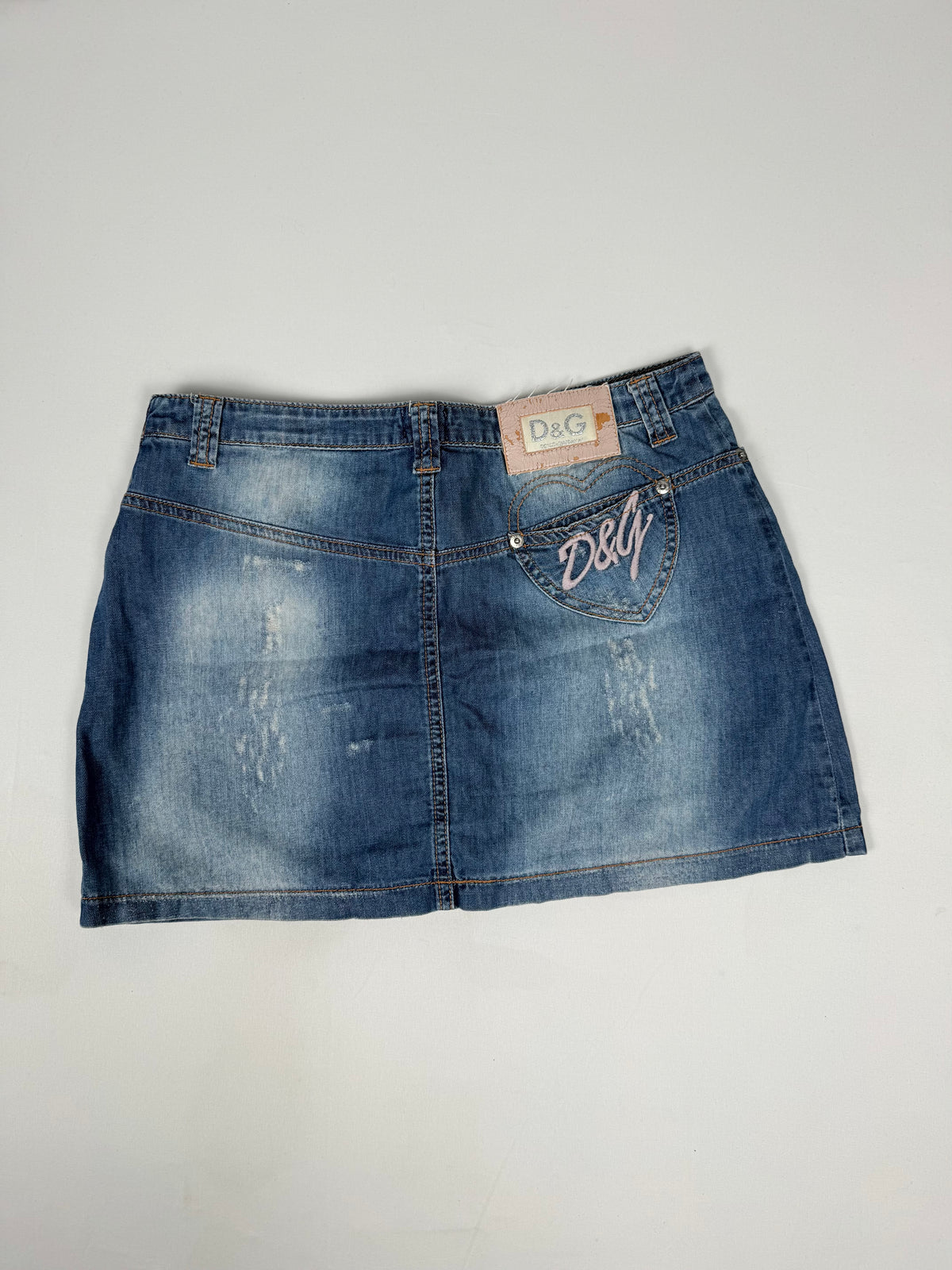 Jupe-short courte taille basse graphique orange (XS)
