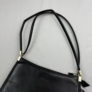 Black pvc leather shoulder bag (26x18cm)