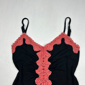 Black ruched cami top (S)