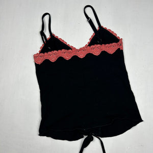 Black ruched cami top (S)