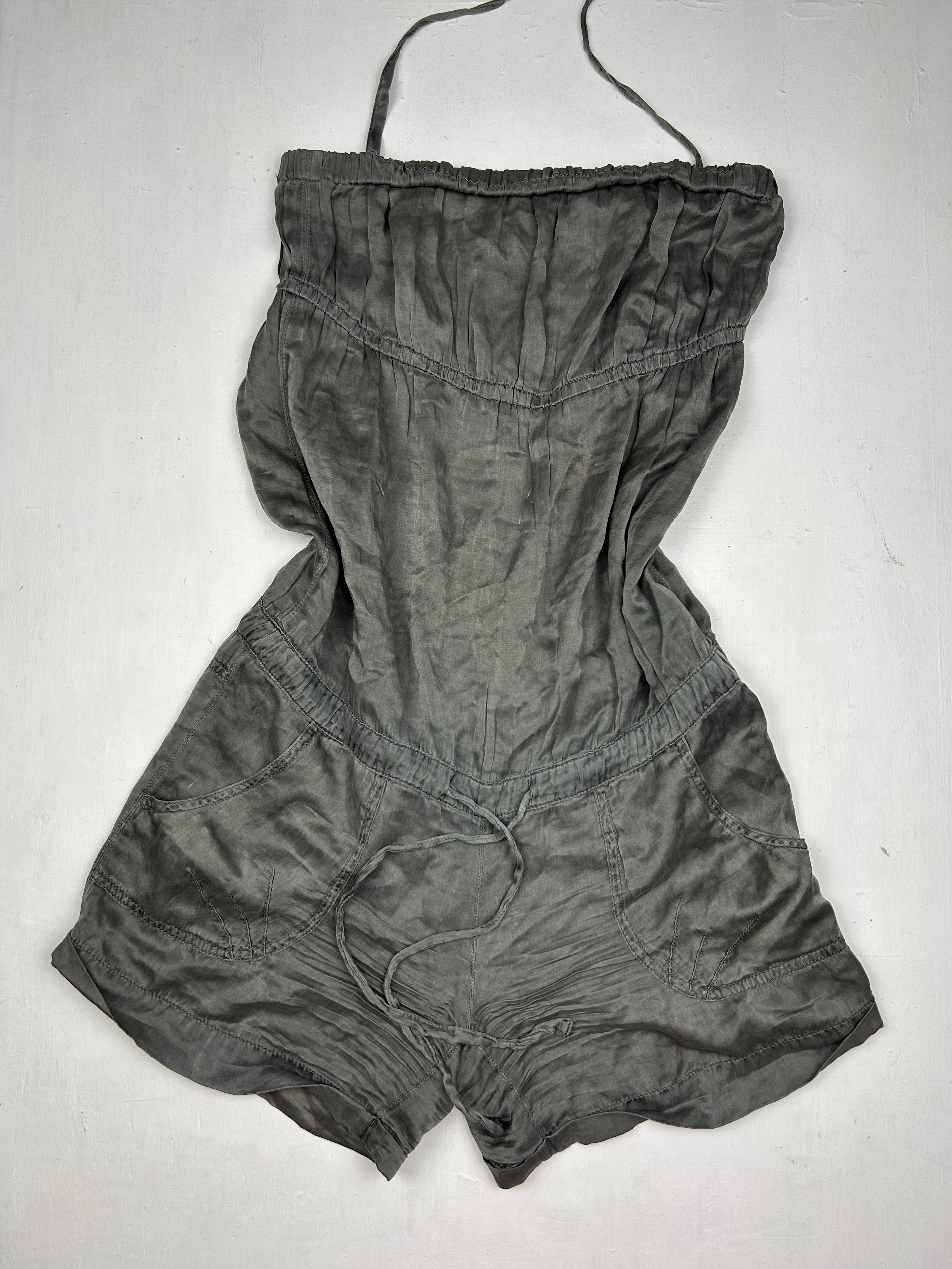 Grey silky summer combishort (S)