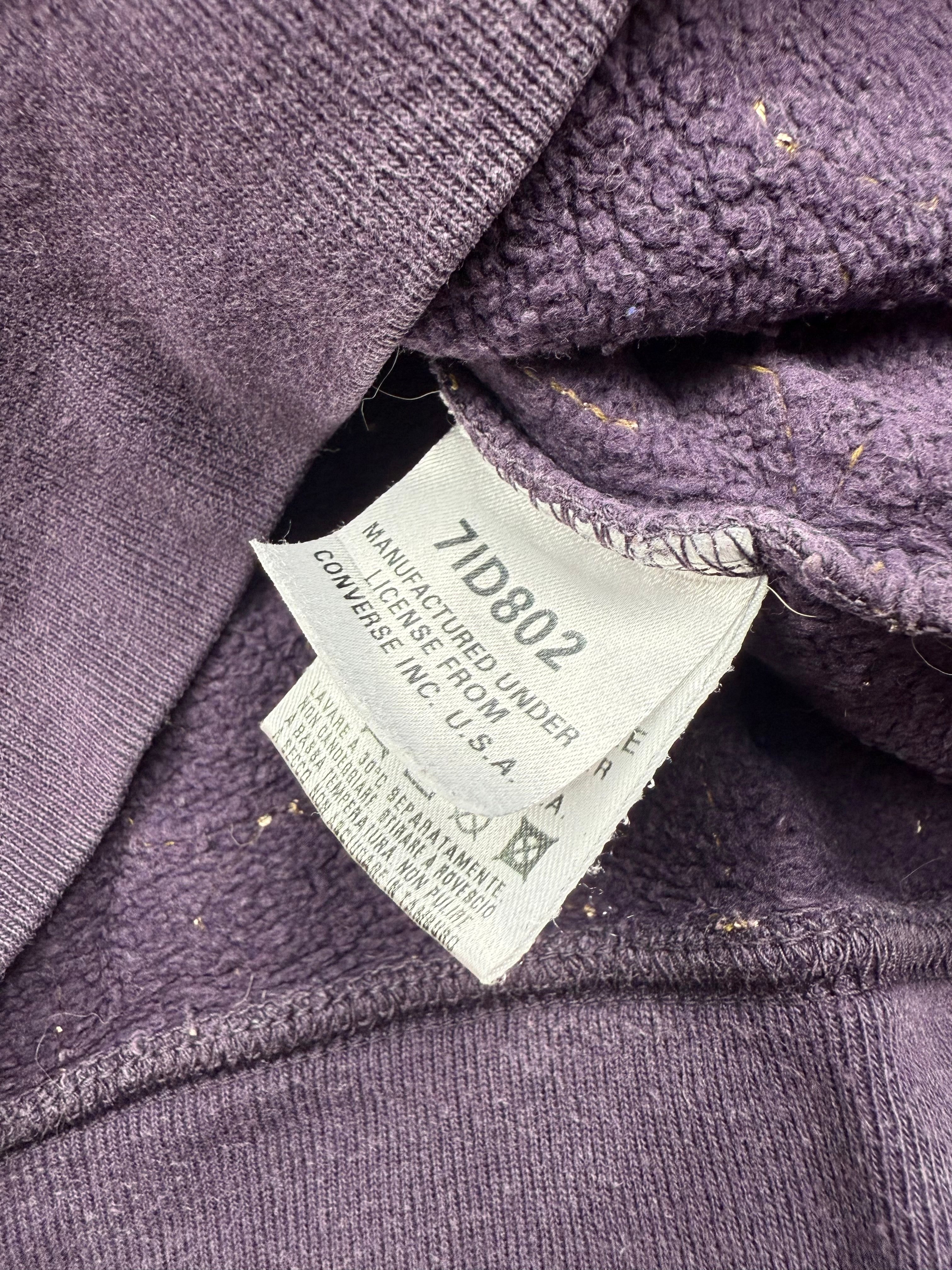 Purple logo cotton hoodie (S/M)