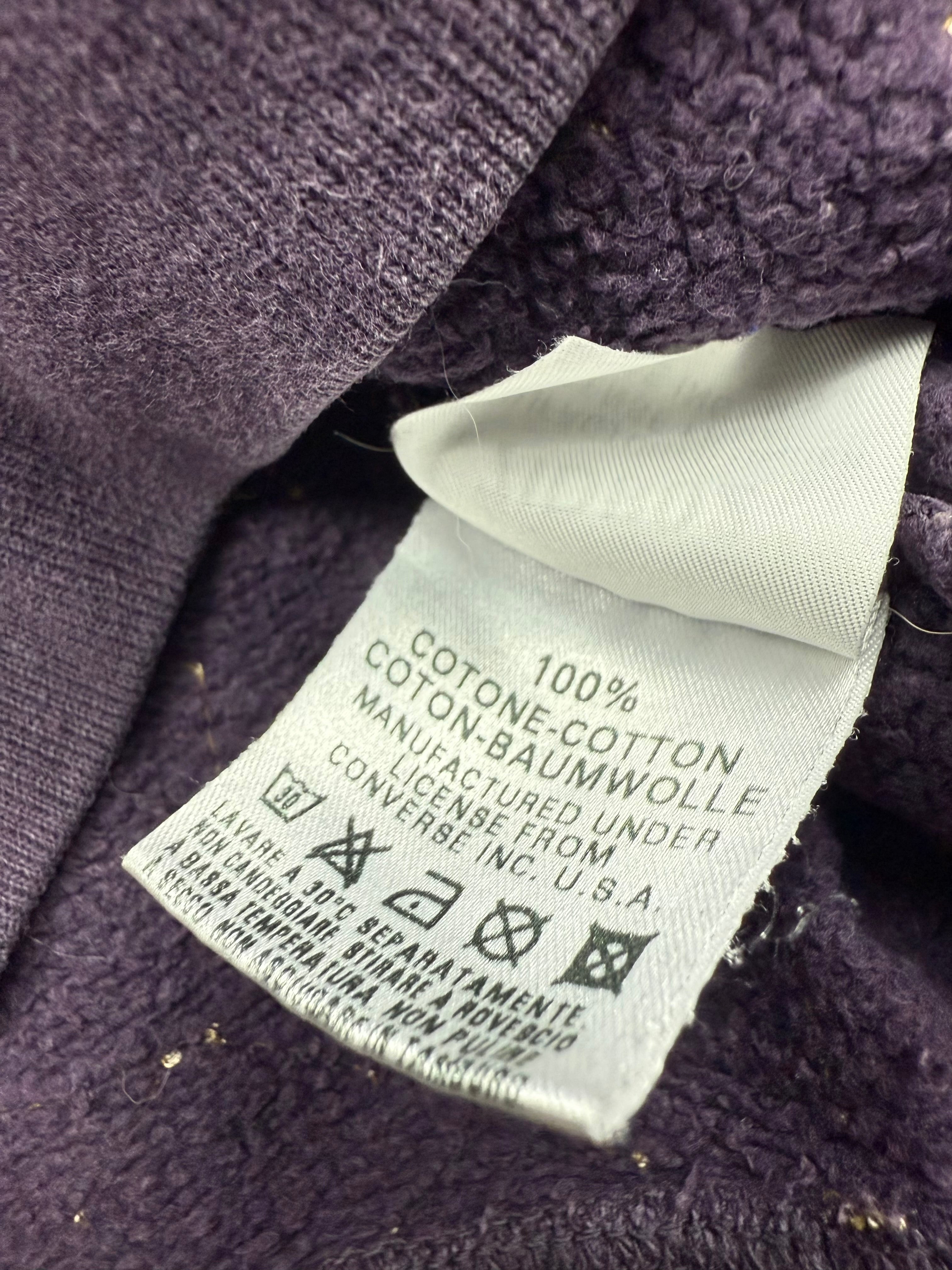 Purple logo cotton hoodie (S/M)