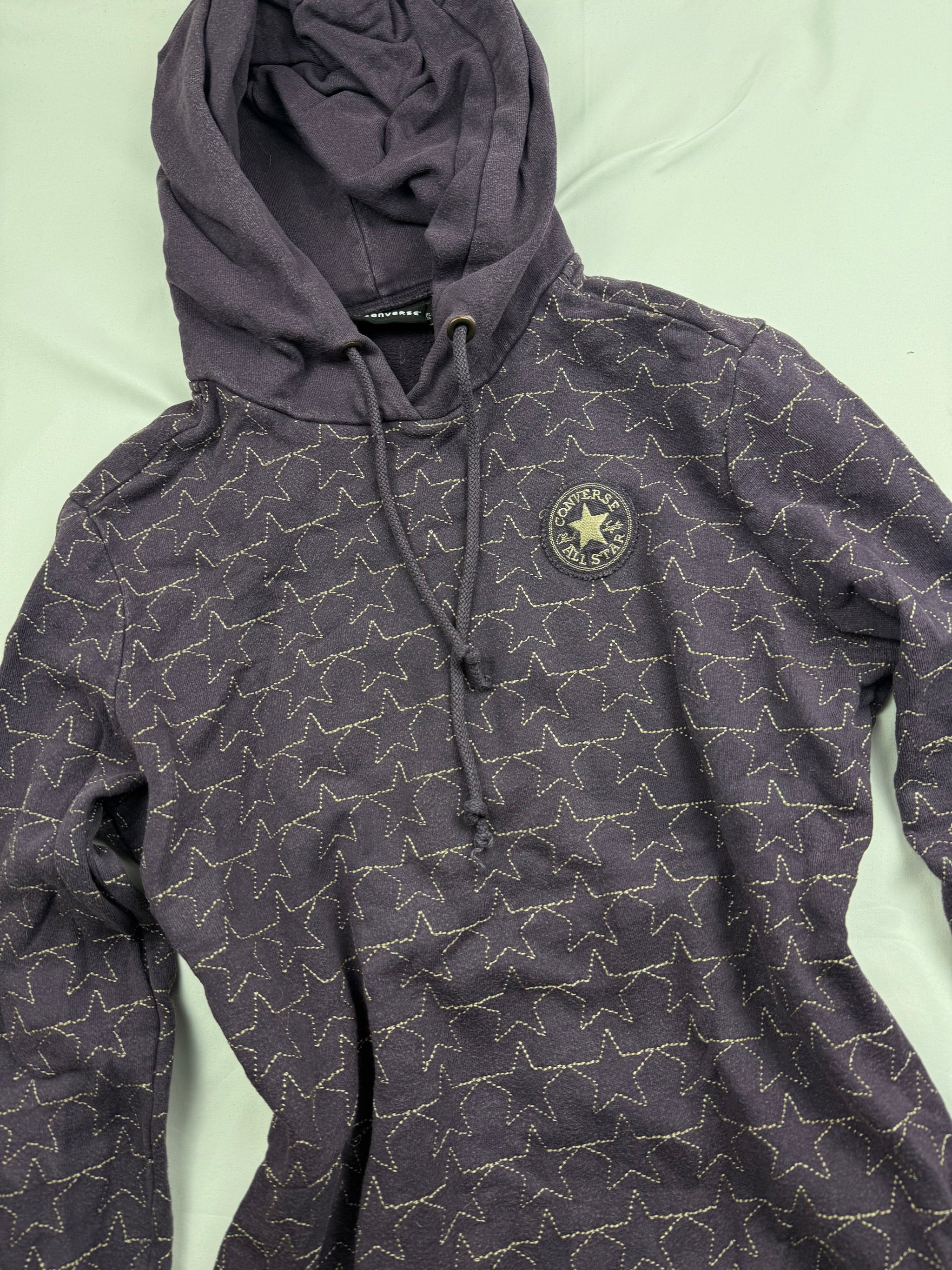 Purple logo cotton hoodie (S/M)