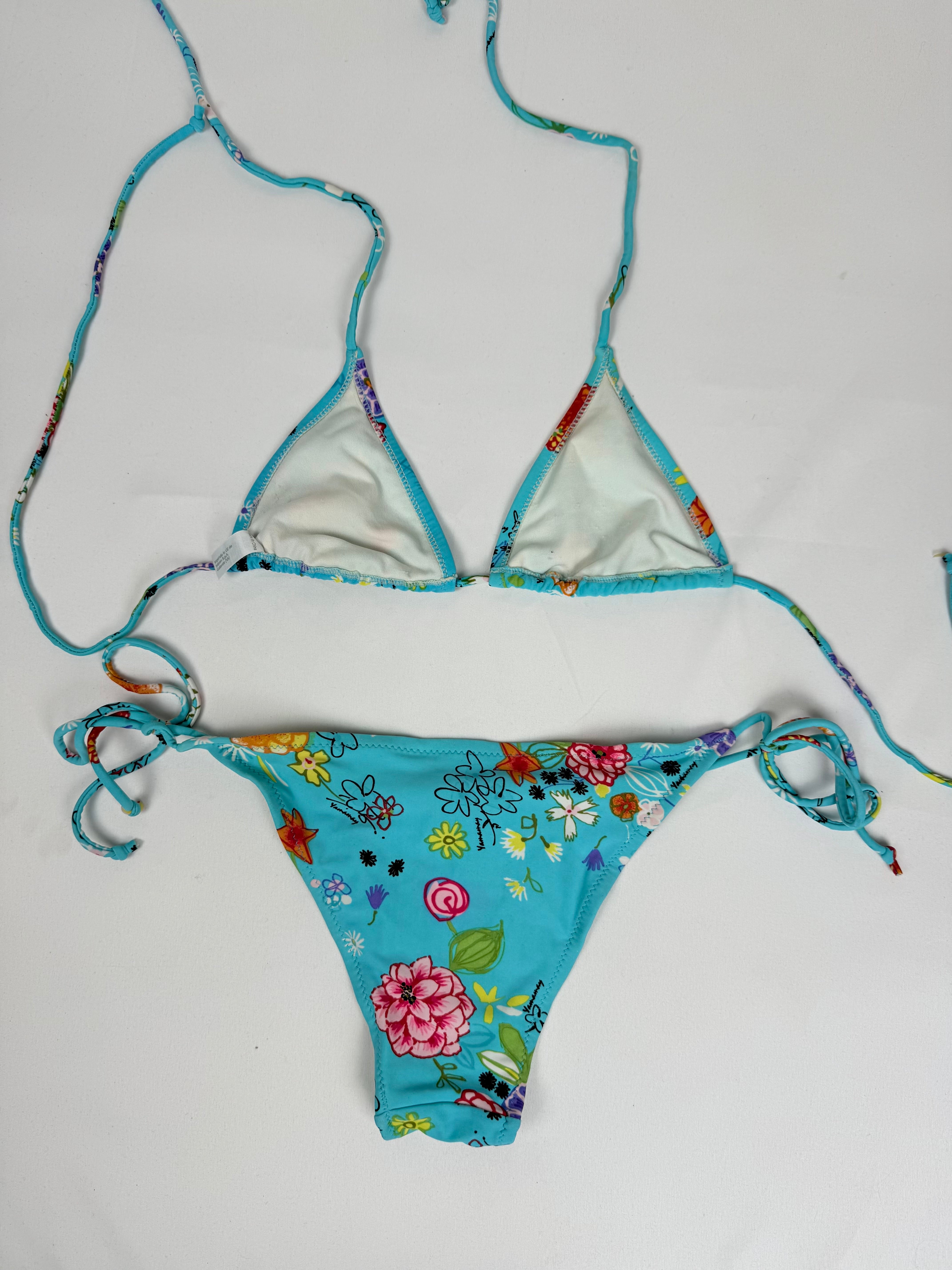 Blue floral bikini set (M/L)