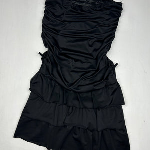 Black pleated bustier mini dress (S)
