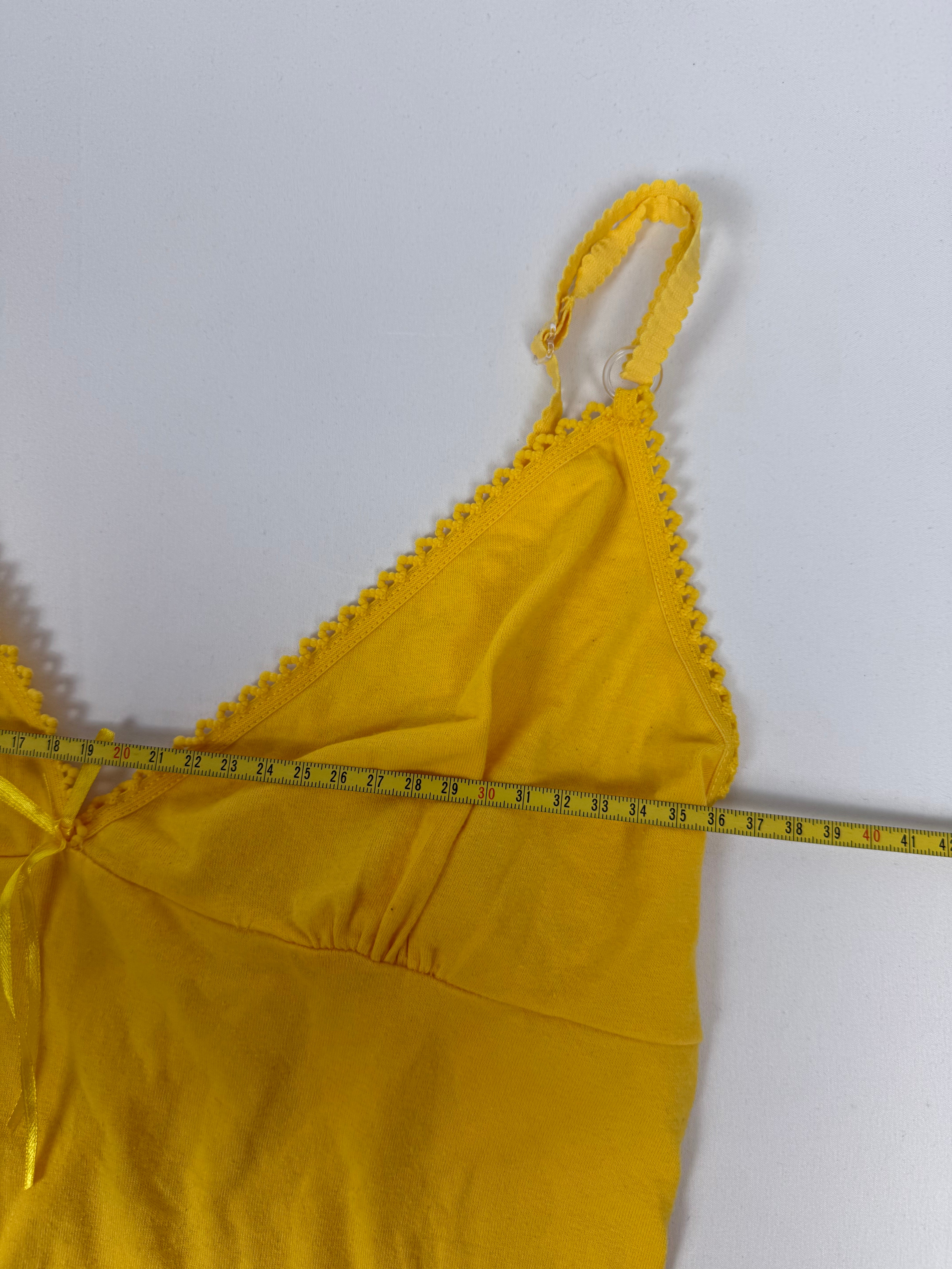 Yellow cotton top + shorty set (M)