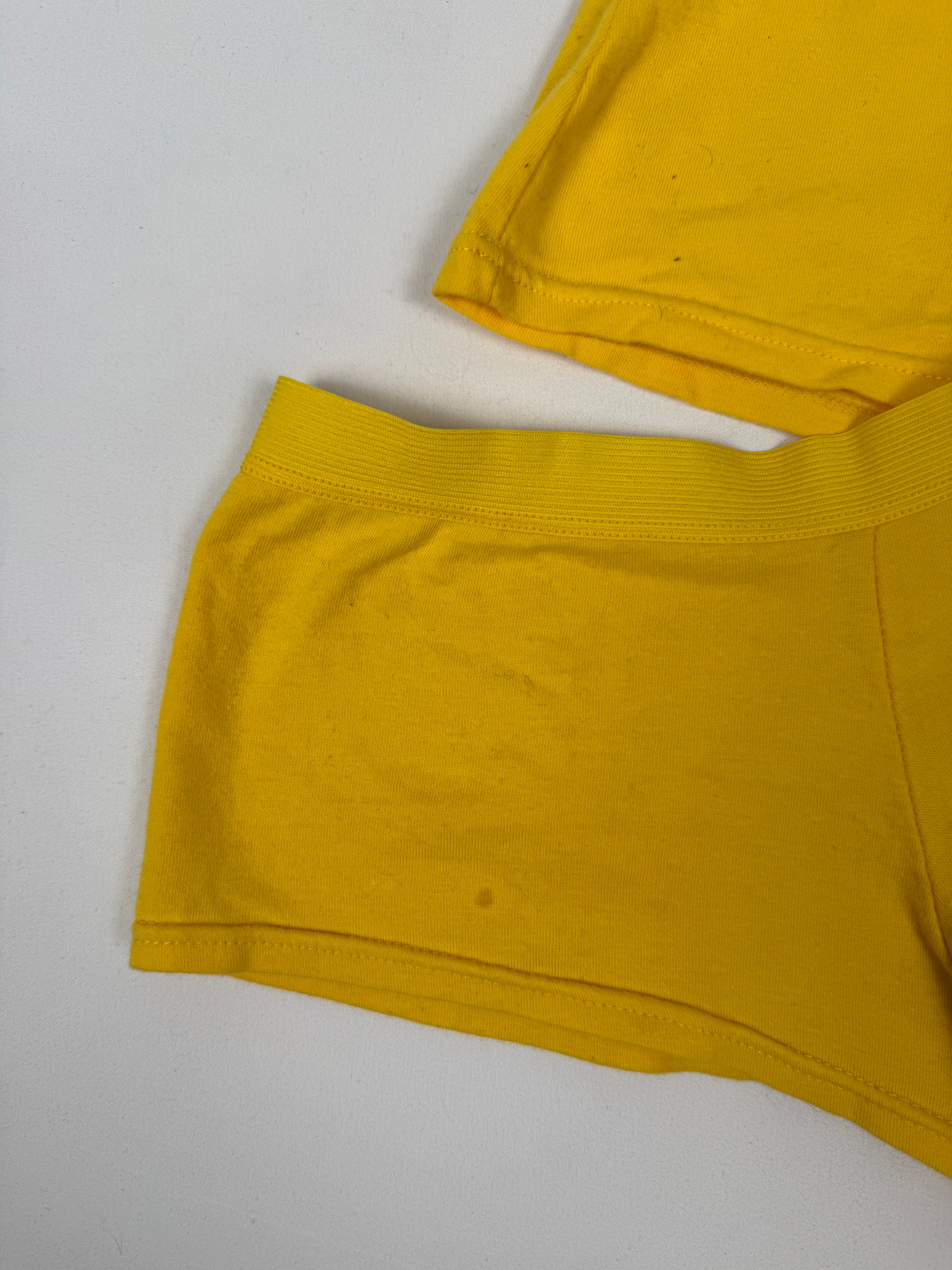 Yellow cotton top + shorty set (M)