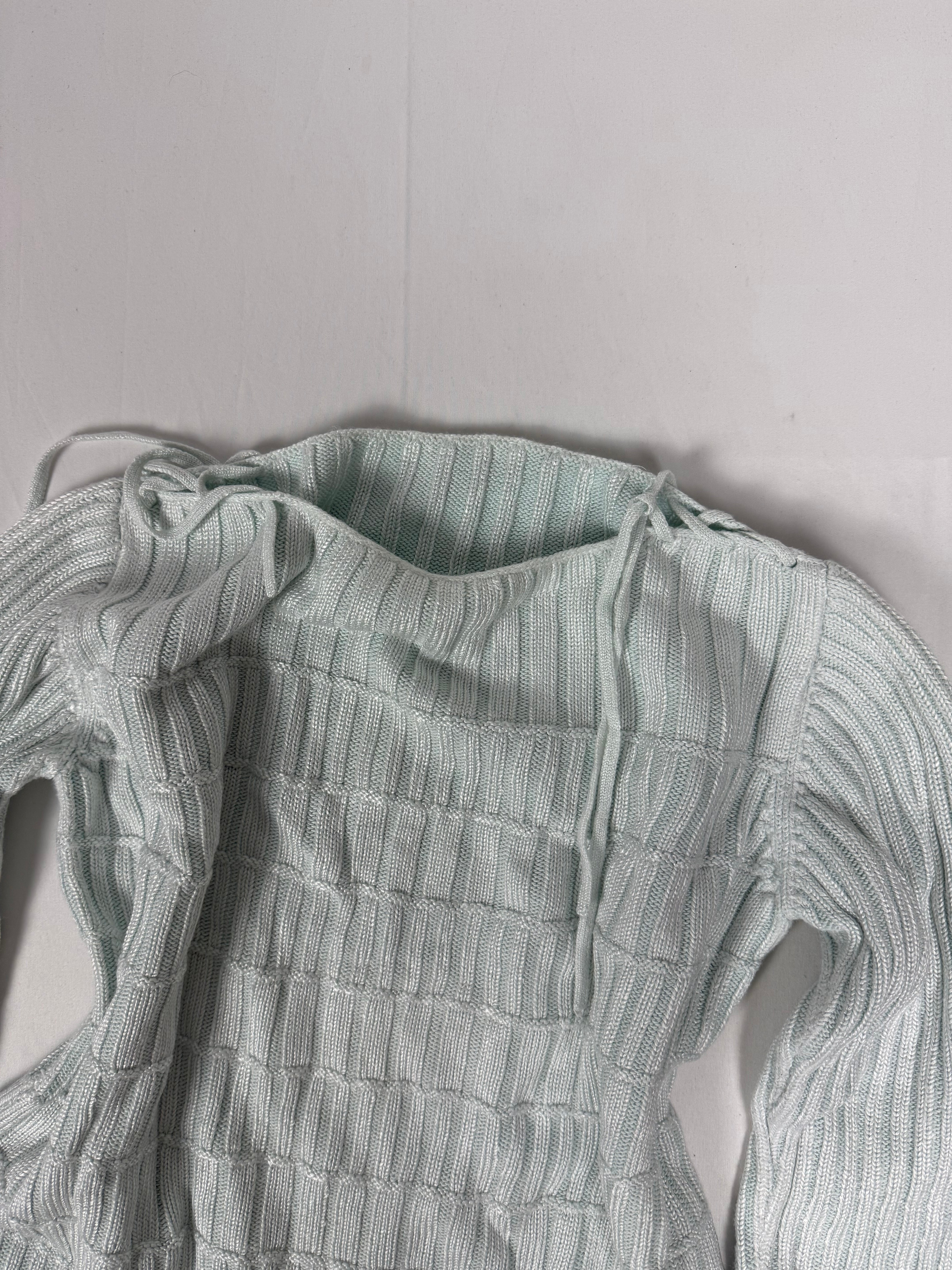 Baby blue lace up jumper (S/M)