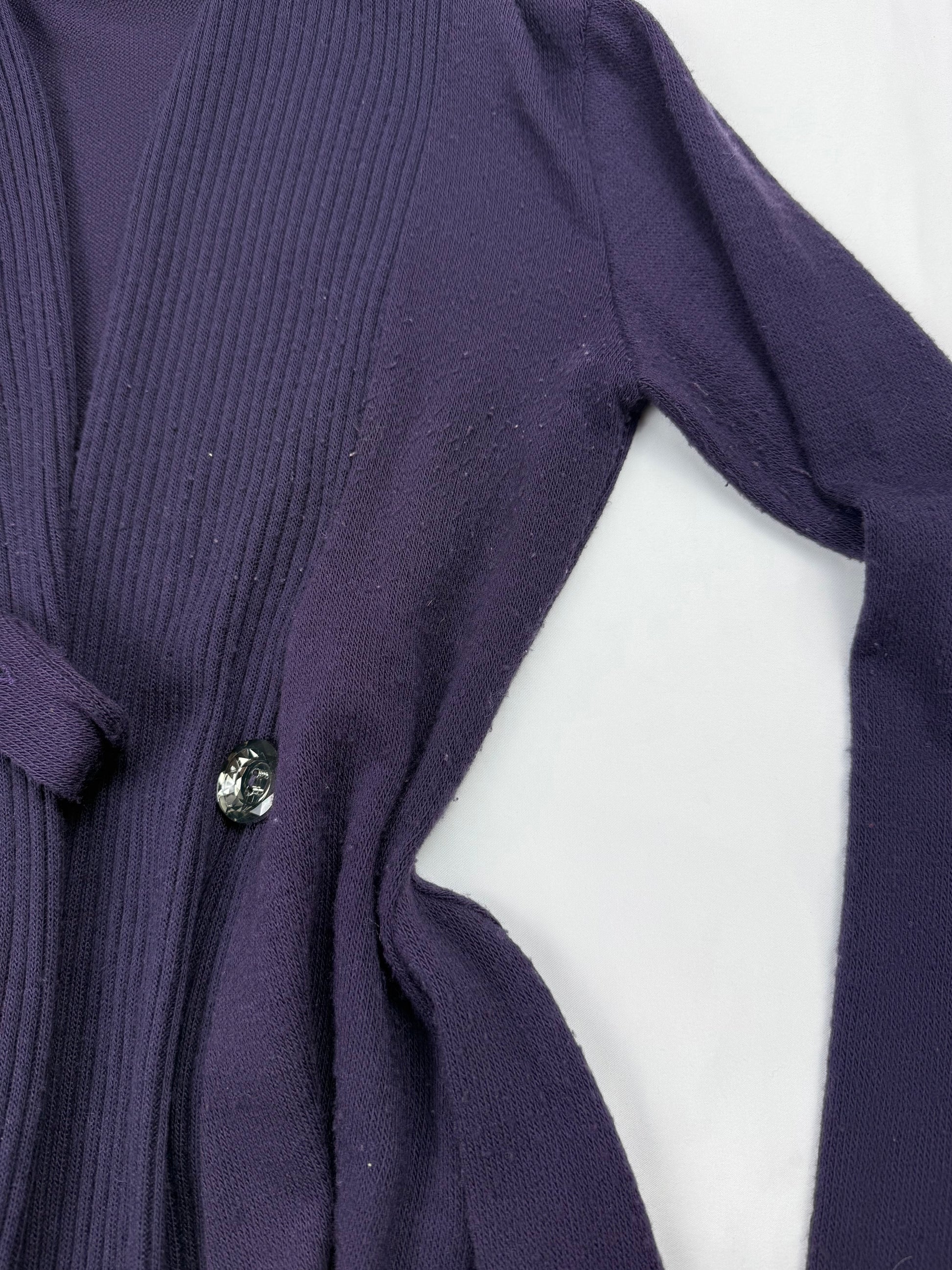Purple asymmetric cardigan jumper (S/M)