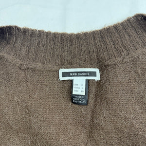 Brown super soft tight fit square neck jumper (XL)