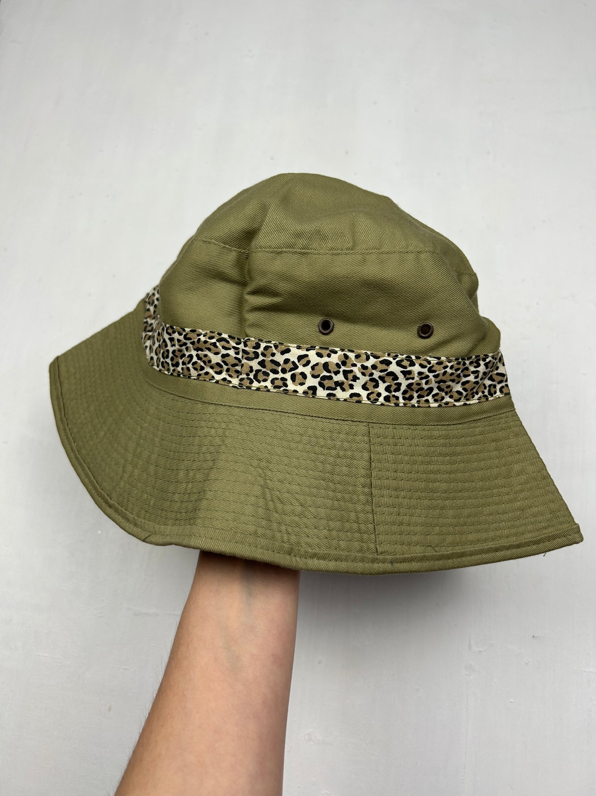 Khaki panther bucket hat