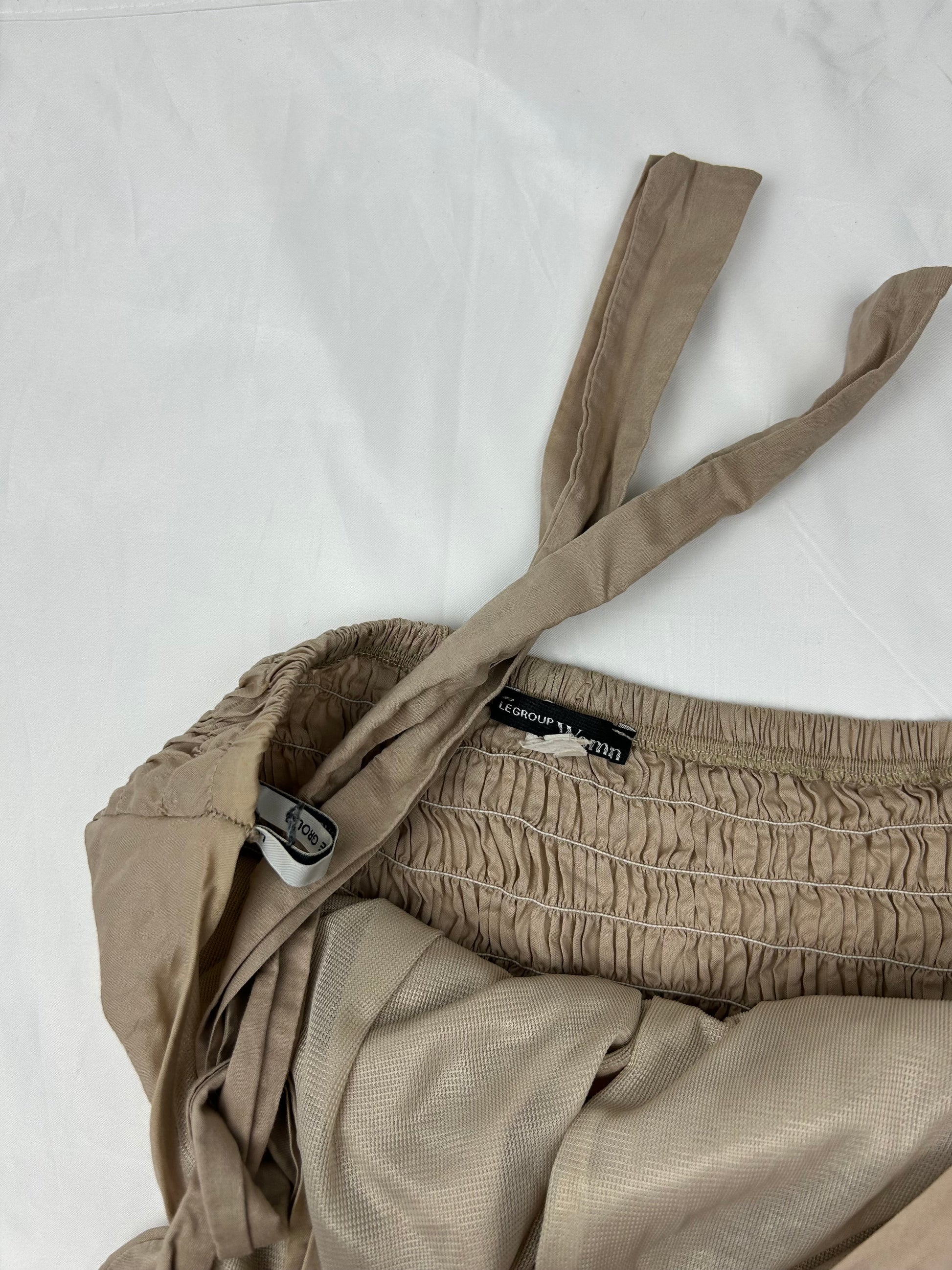 Khaki 100% cotton halter top (S/M)